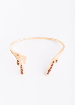 Bracelet « L'Inoubliable » de la collection Lune de miel, plaqué or 18 carats et grenats, par Moncomble Paris