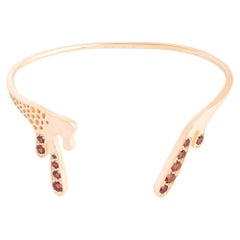 Bracelet « L'Inoubliable » de la collection Lune de miel, plaqué or 18 carats et grenats, par Moncomble Paris