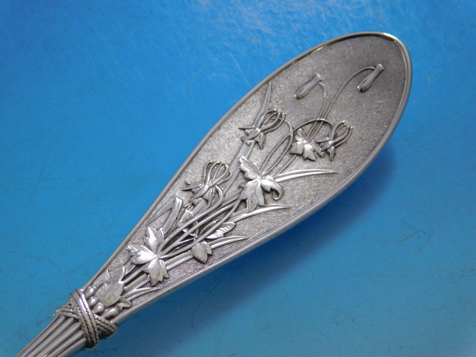 Honeysuckle by Whiting Sterling Silver Flatware Service Set Scarce c1870 In Excellent Condition For Sale In Big Bend, WI