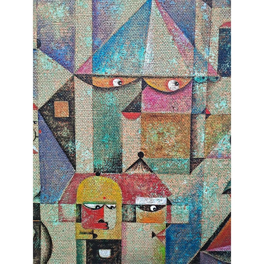  The Fantasy of Castle No.2 - Contemporary art, Geometric, Abstract - Painting by Hong, Da