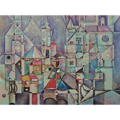  « The Fantasy of Castle No.2 » (La fantaisie du château n°2) - Art contemporain, géométrique, abstrait