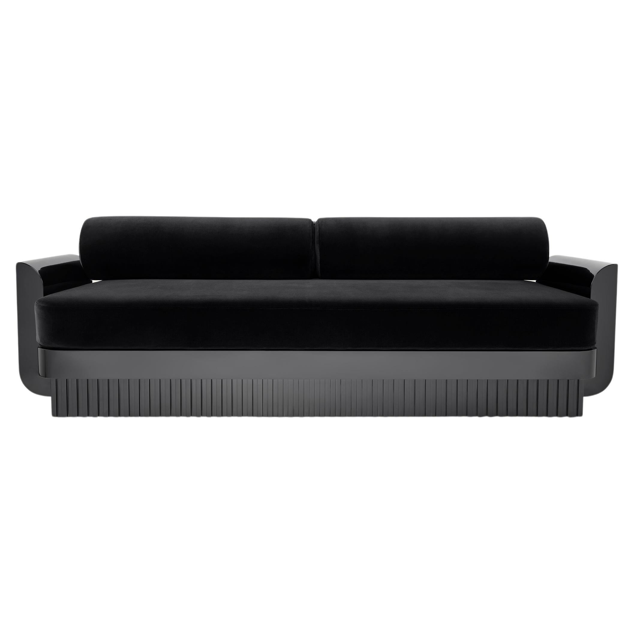 Hong Kong Sofa, Geometric Forms Blended with Simplicity of Far Eastern Style For Sale