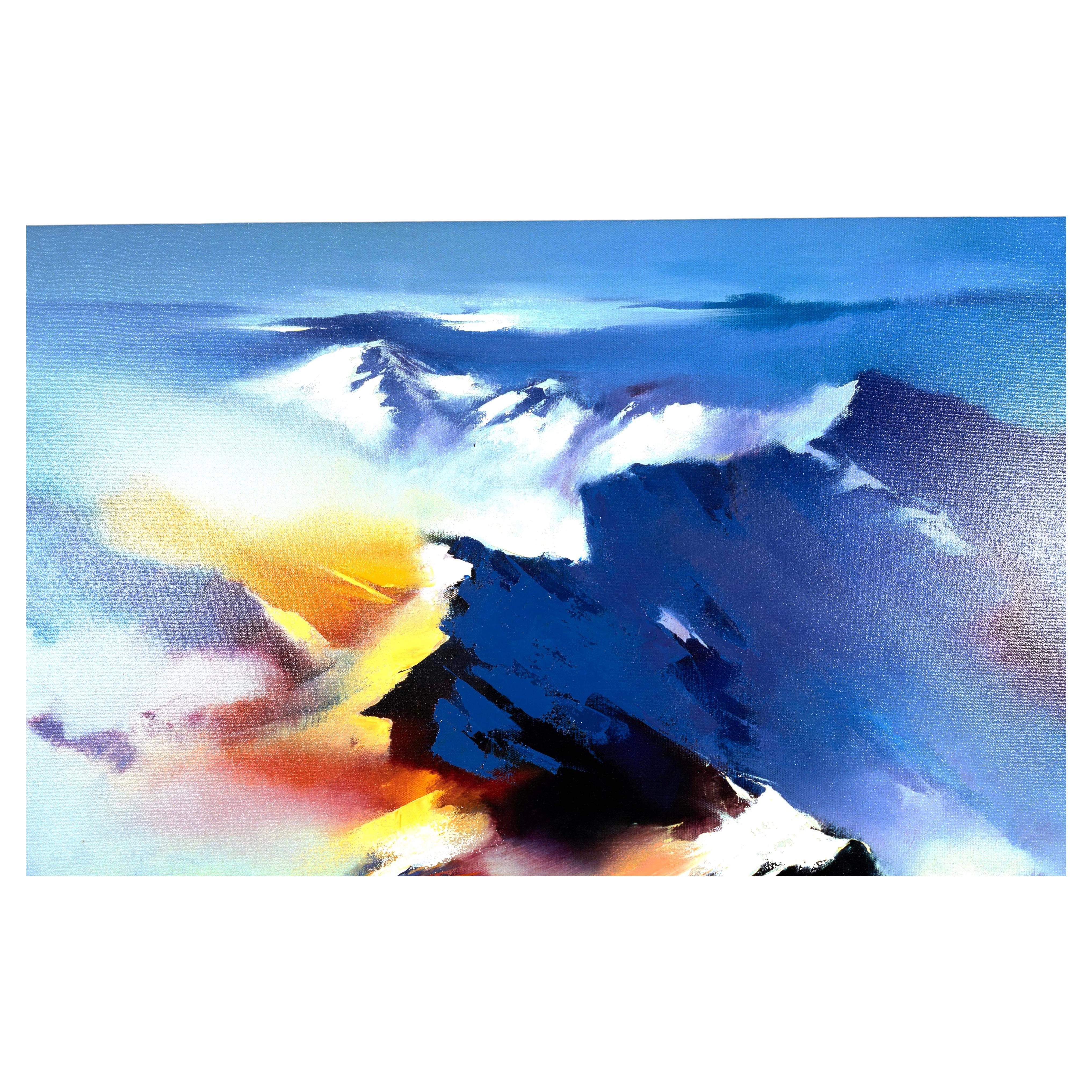 A tranquil giclee on canvas titled 