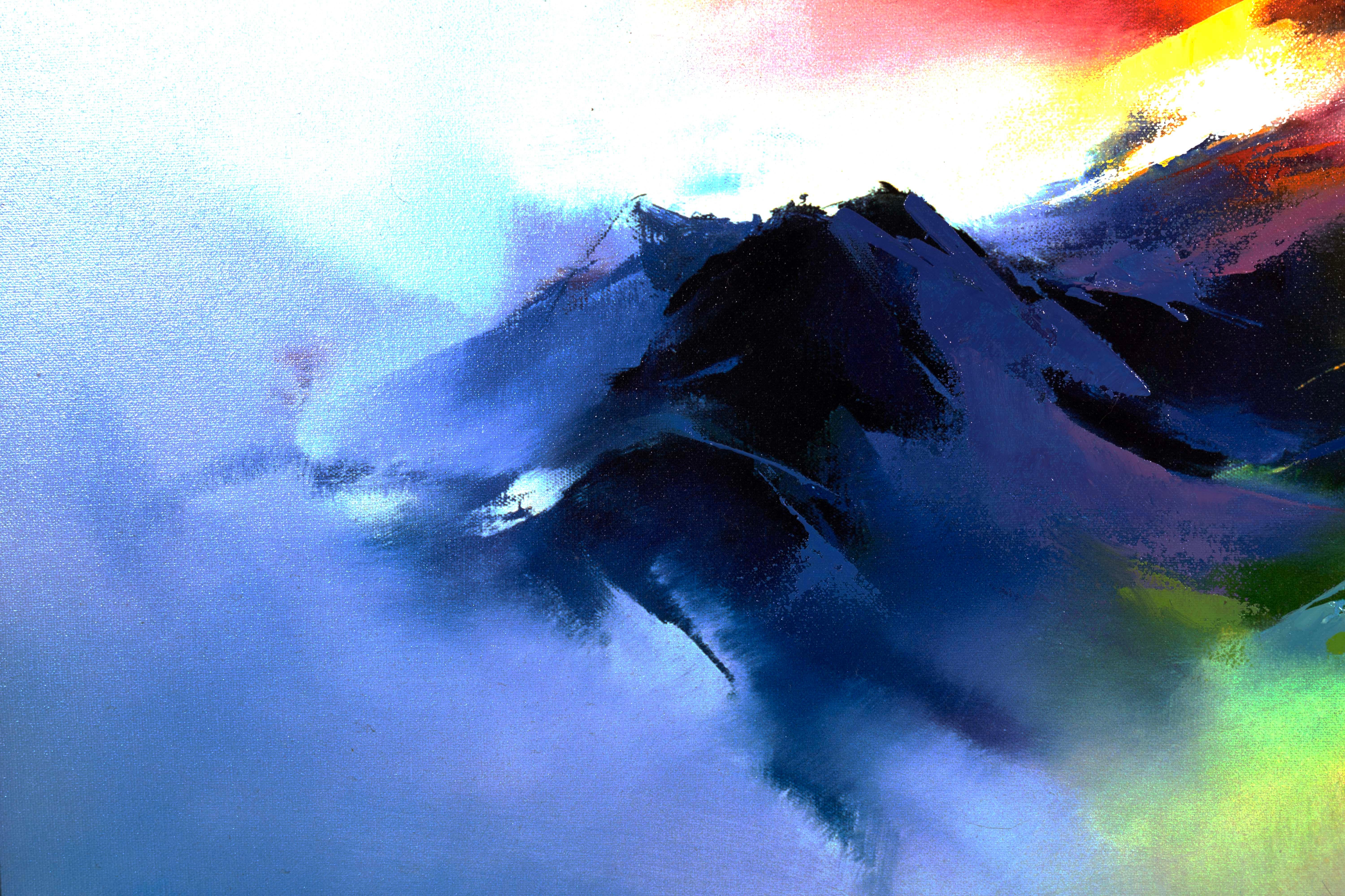Hong Leung Celestial Vista Signed Contemporary Asian Giclee on Canvas 17/25 For Sale 2