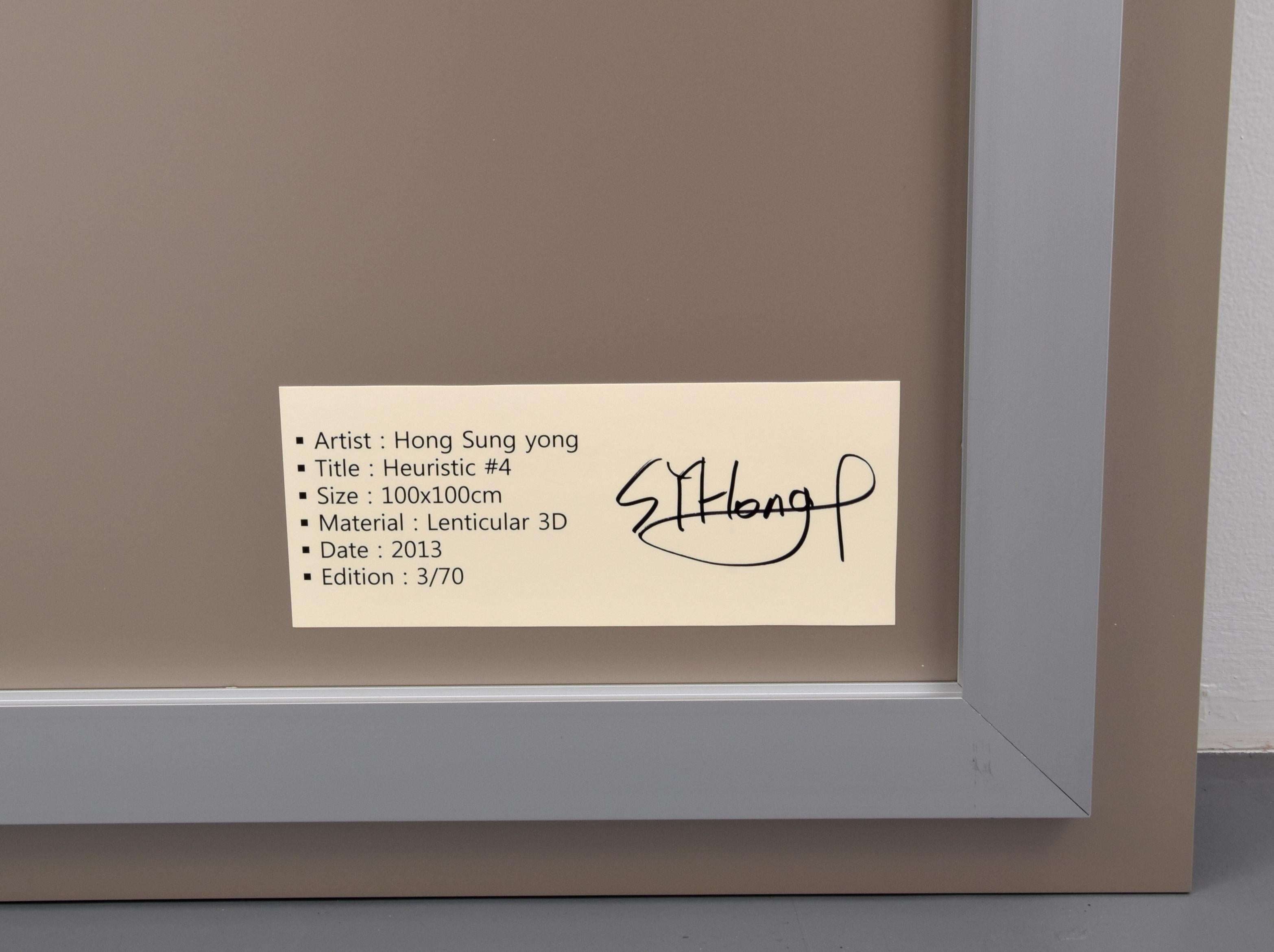 Large Hong Sung Yong 3D Work, Signed Limited Edition, 39