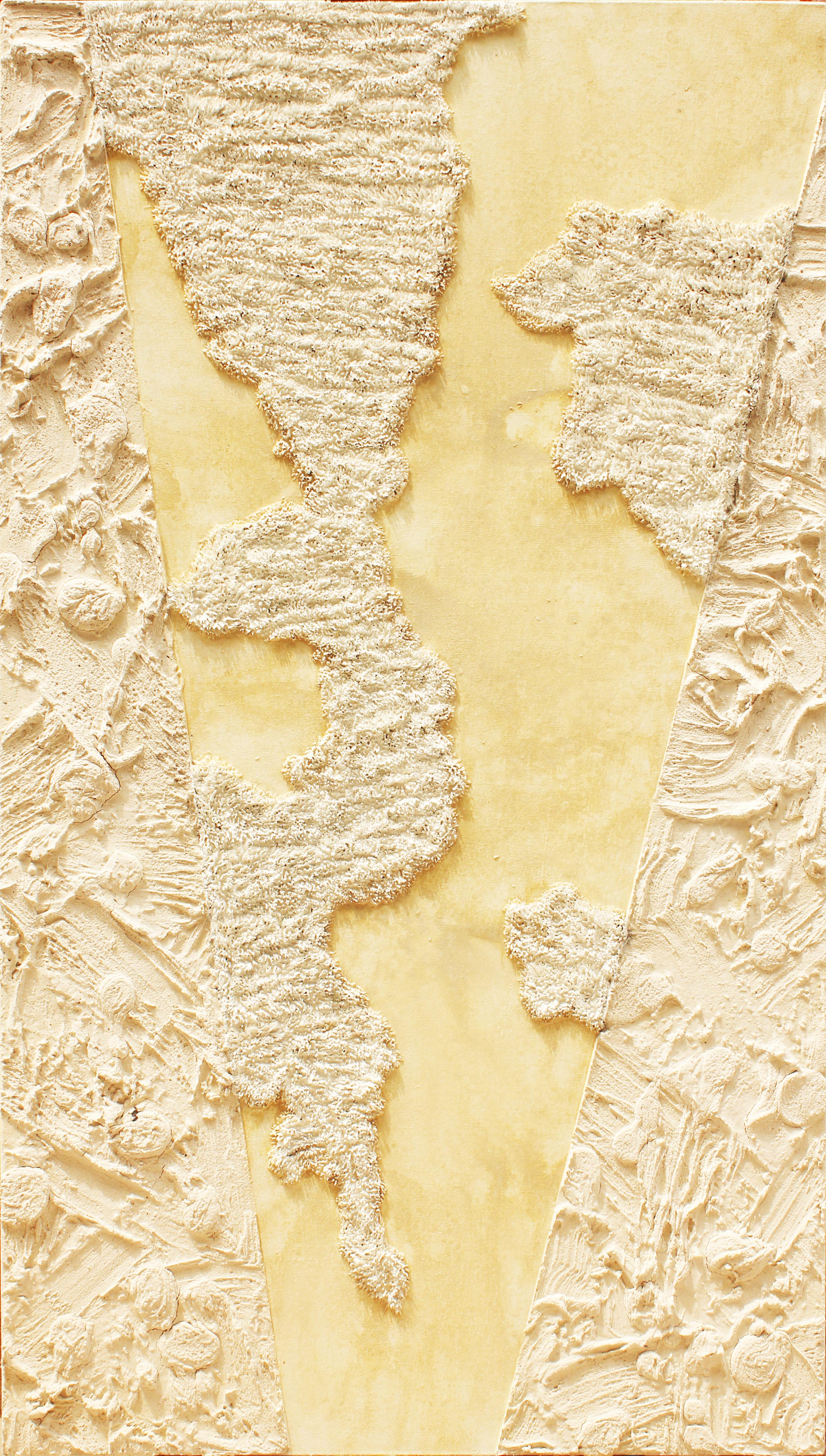 Chinese Contemporary Art by Hong Zhenyu - Porcelain Clay, Moss White