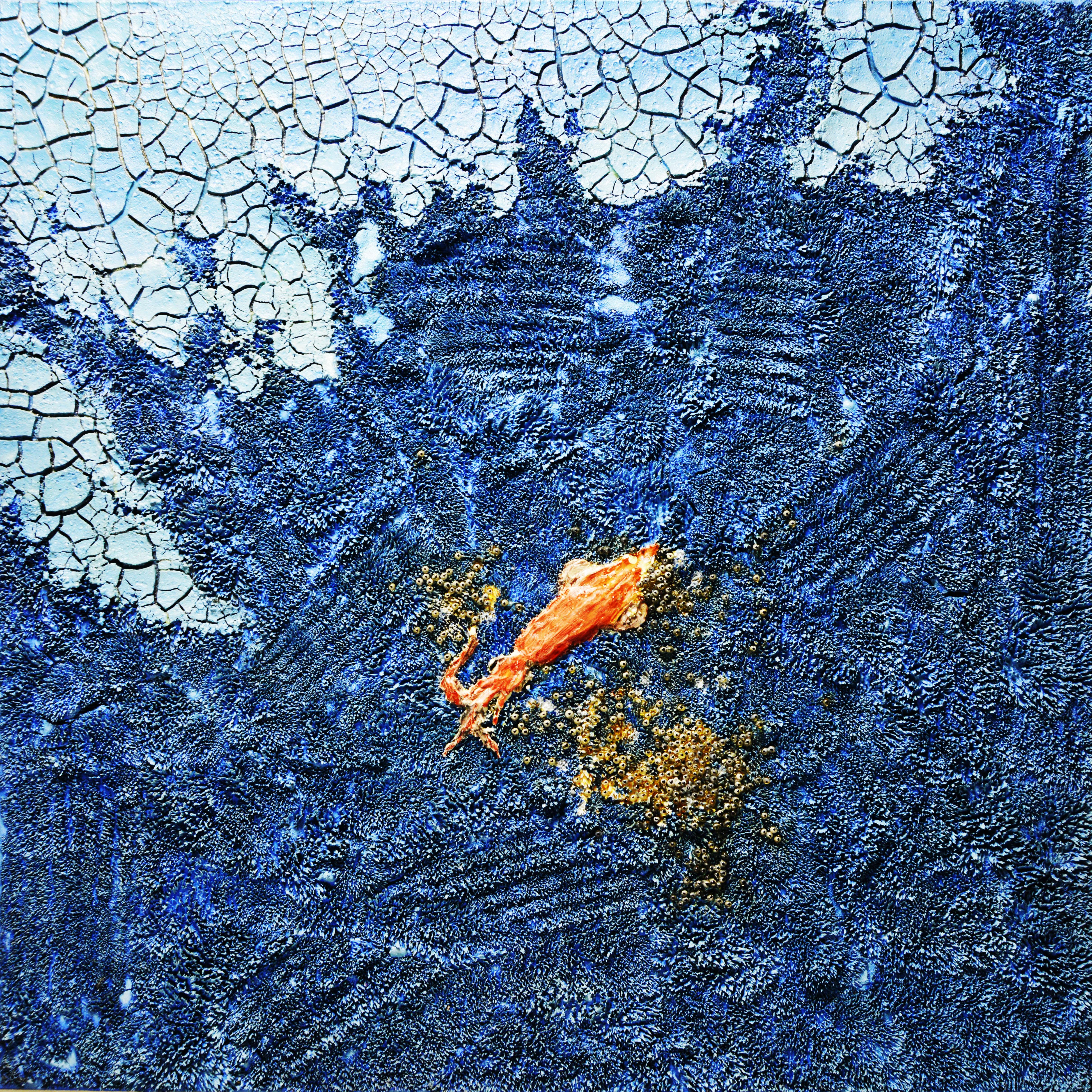 Chinese Contemporary Art by Hong Zhenyu - Porcelain Clay, Renewal Blue No.01