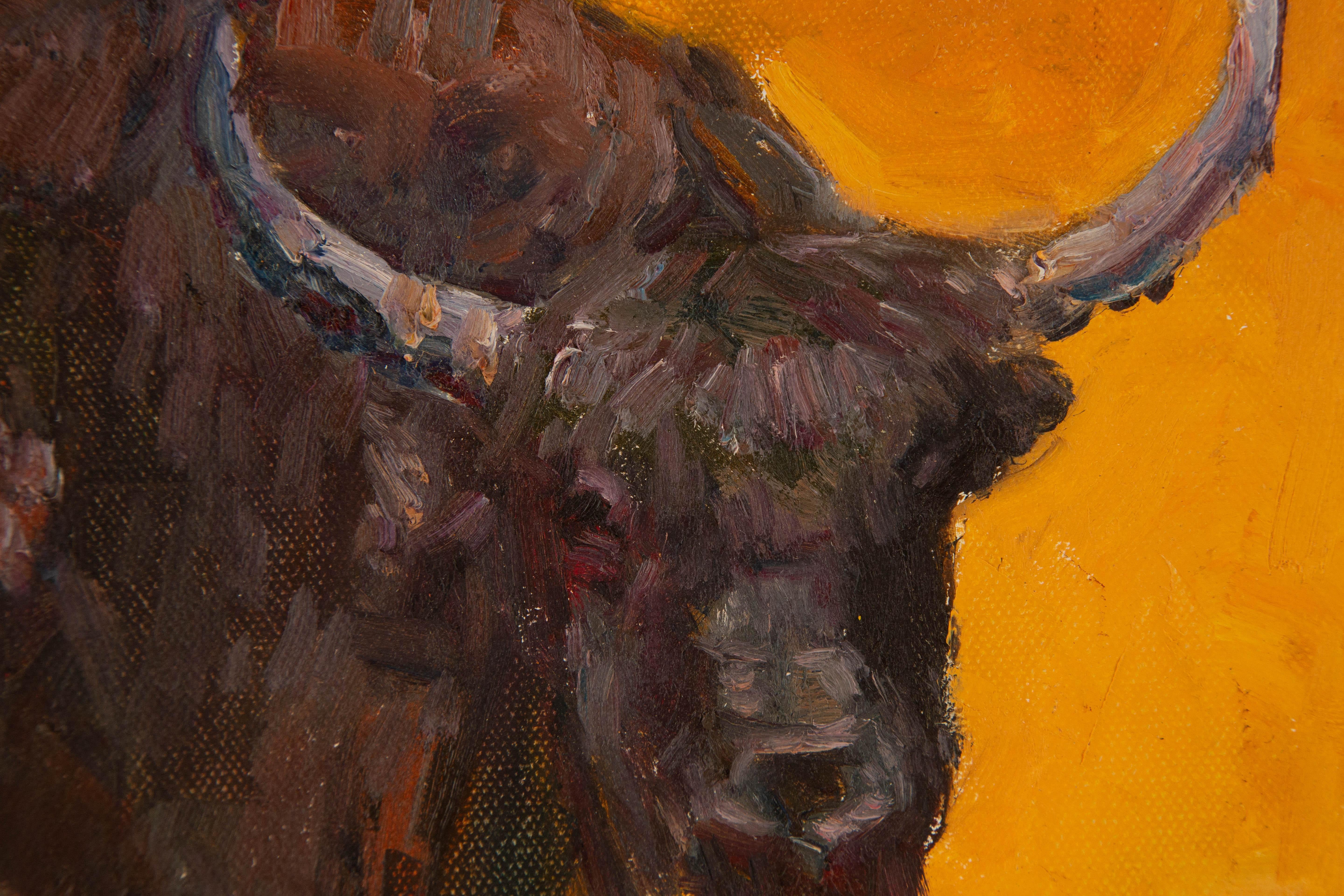 Hong Zhi Animal Original Oil On Canvas 