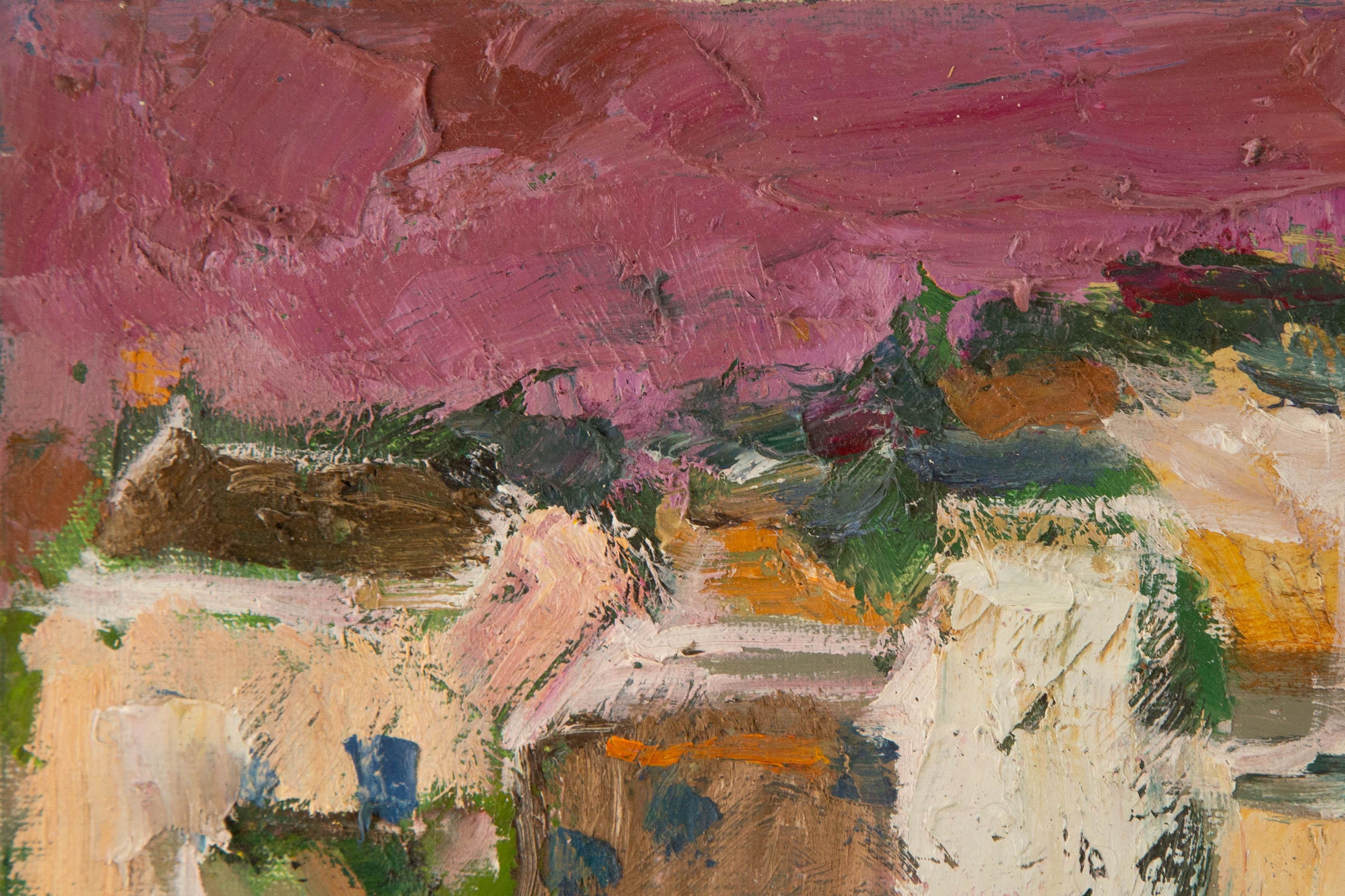 Hong Zhi Landschaft Original Öl auf Leinwand 