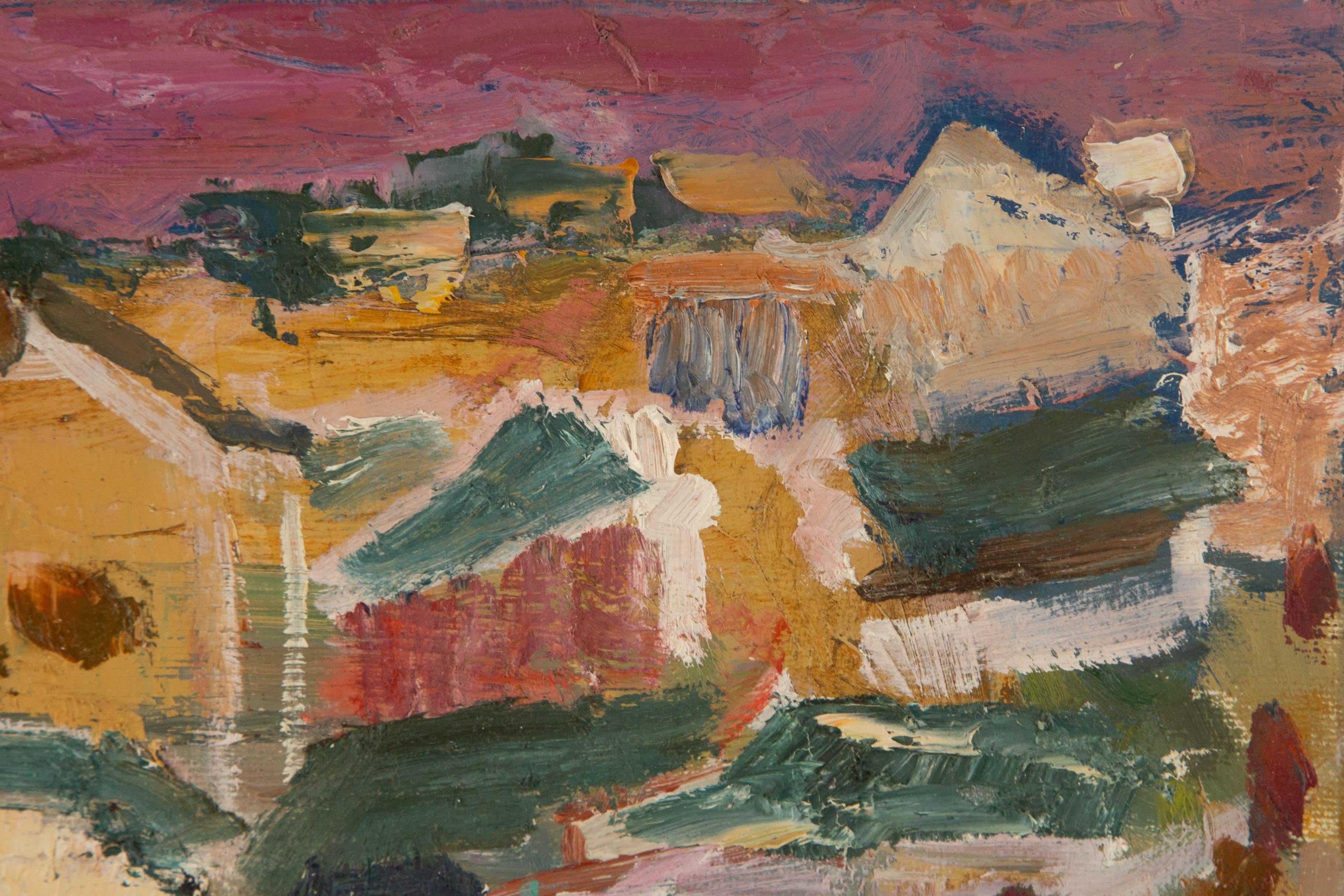 Hong Zhi Landschaft Original Öl auf Leinwand 