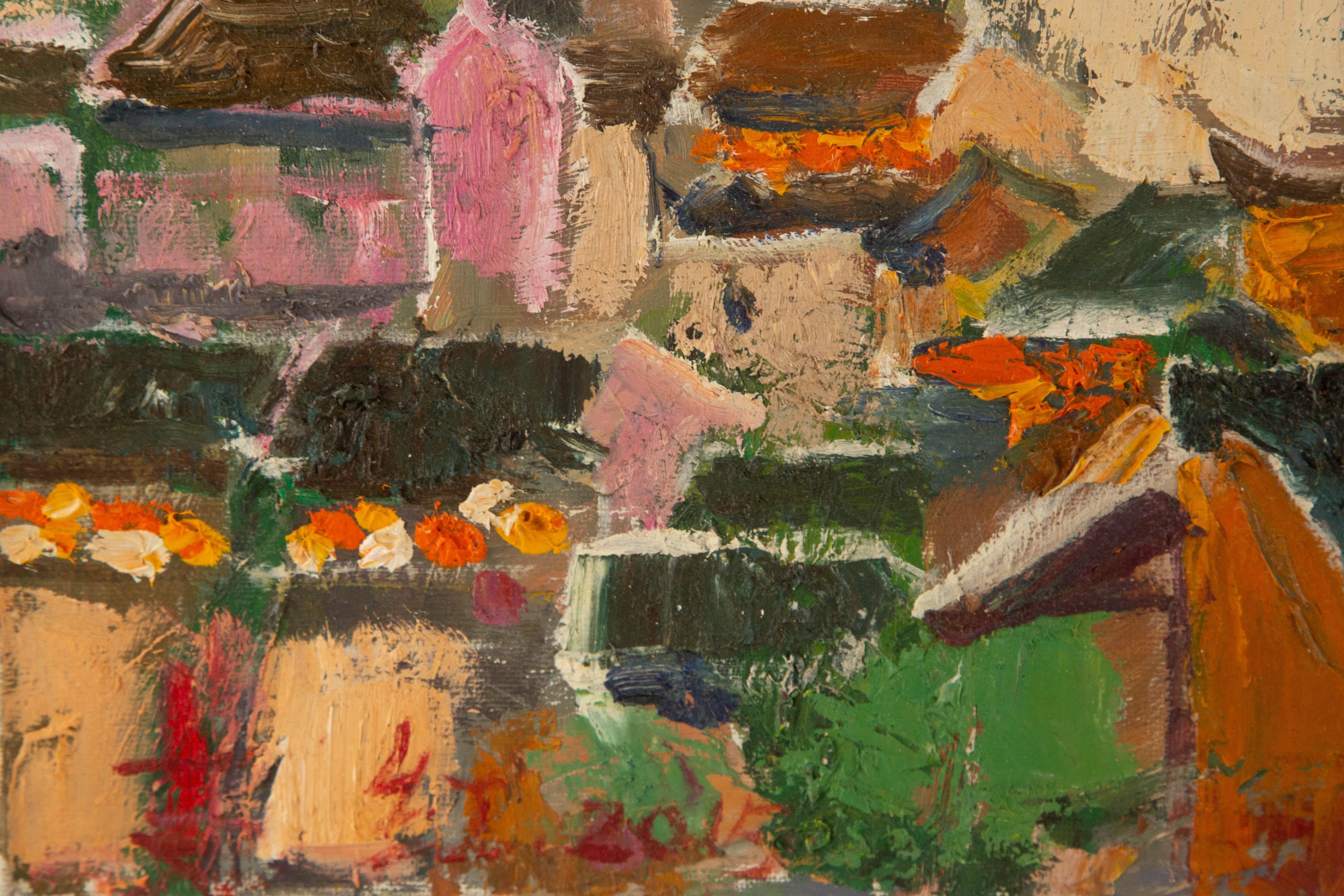 Hong Zhi Landschaft Original Öl auf Leinwand 