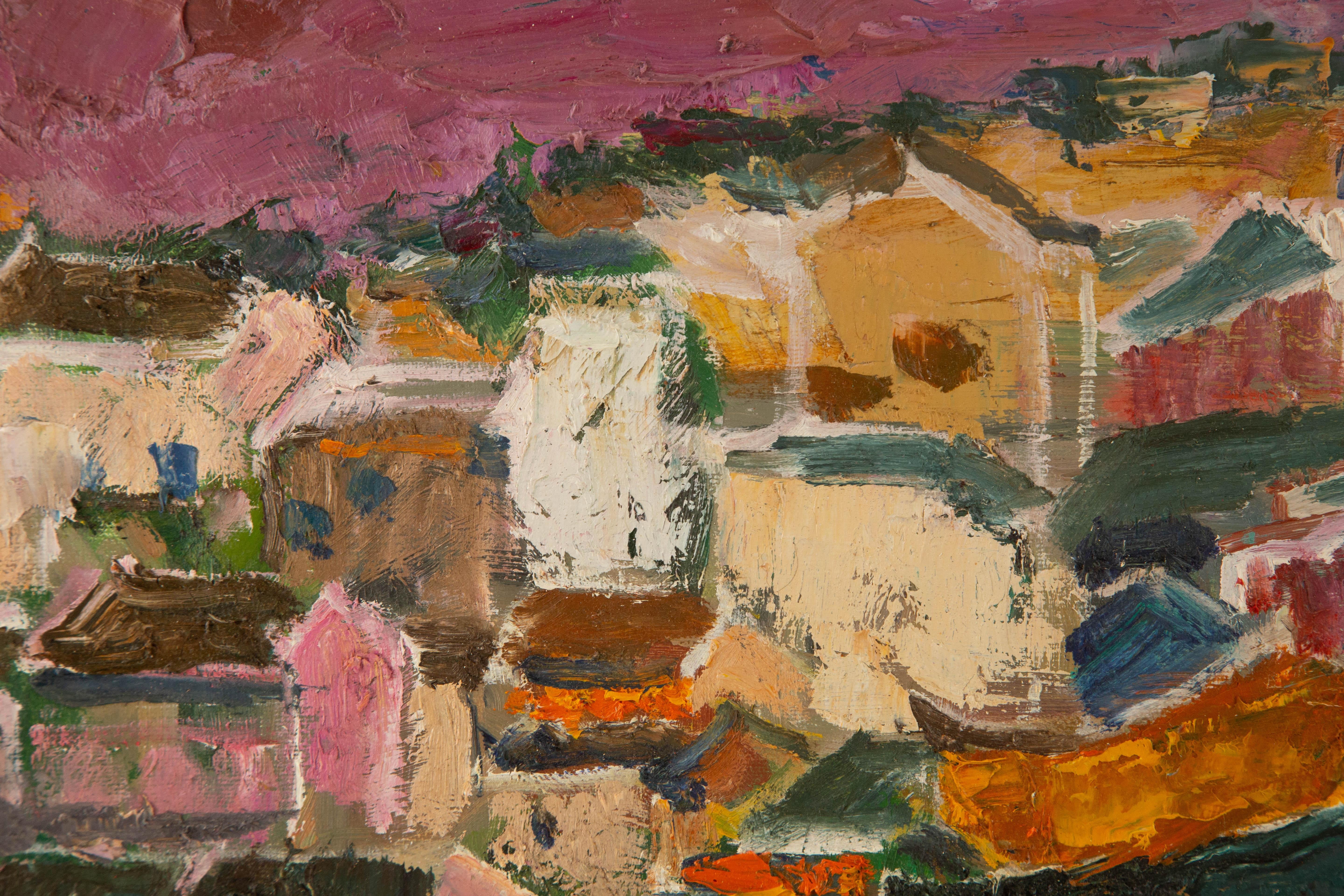 Hong Zhi Landschaft Original Öl auf Leinwand 