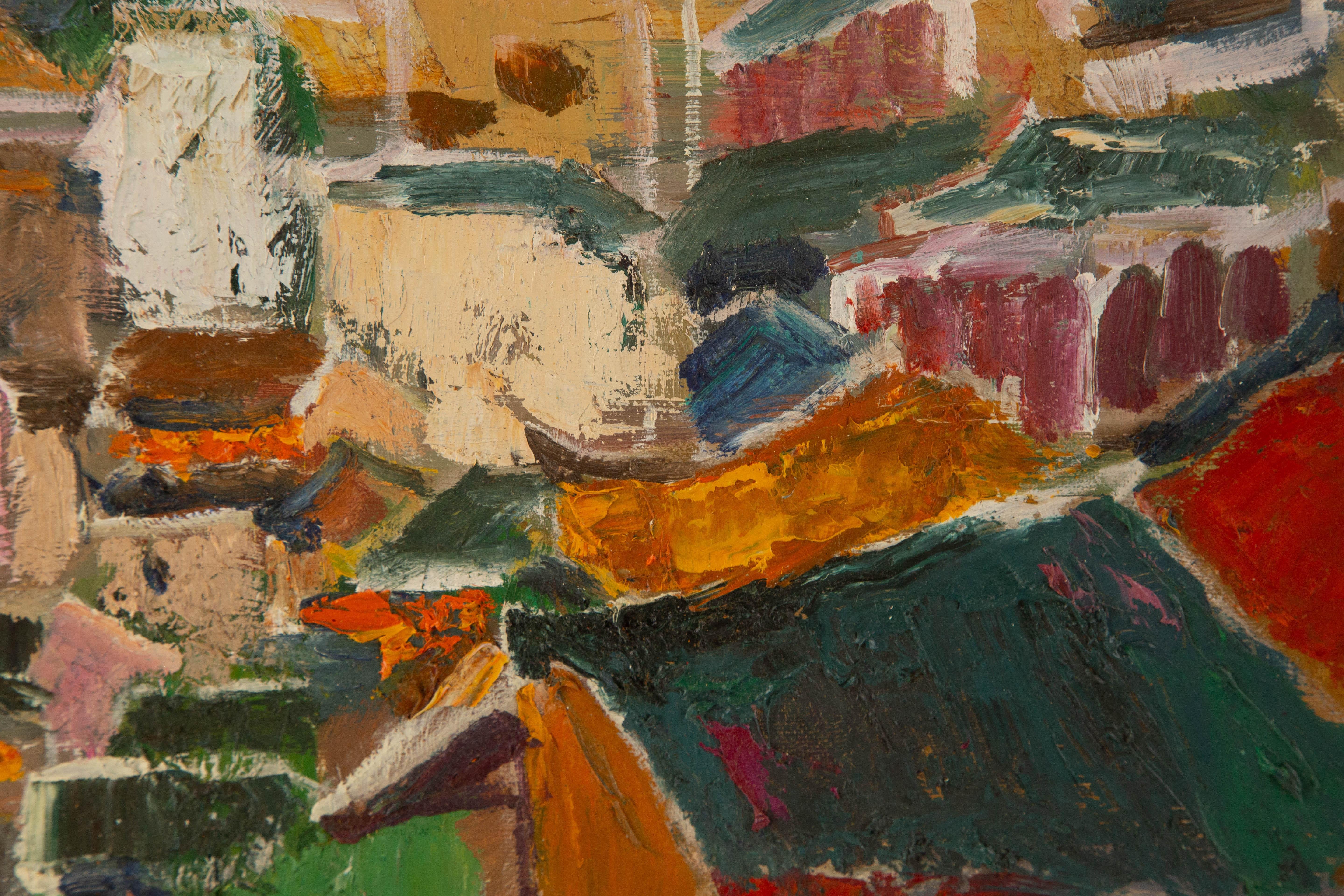 Hong Zhi Landschaft Original Öl auf Leinwand 
