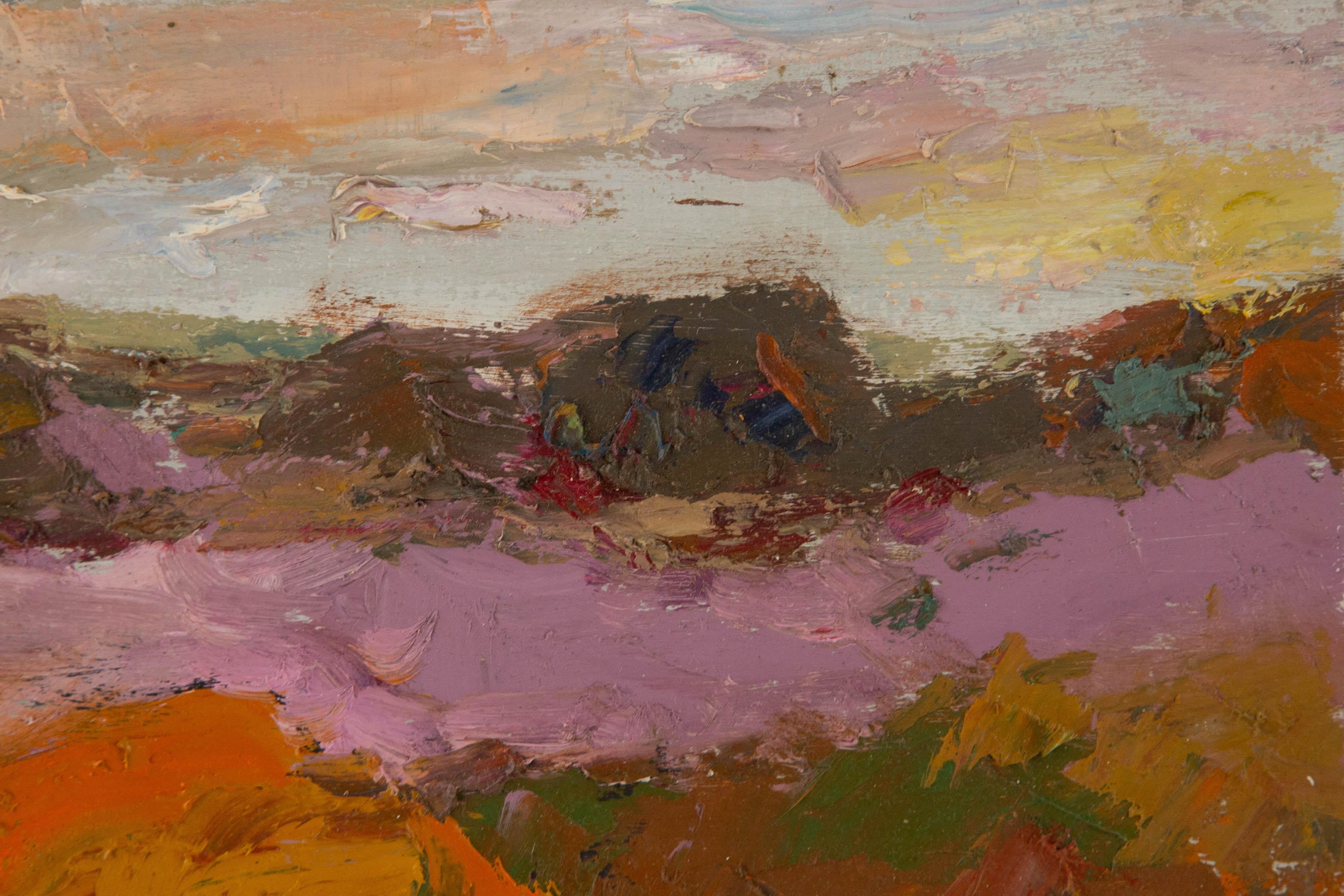 Hong Zhi Landschaft Original Öl auf Leinwand 