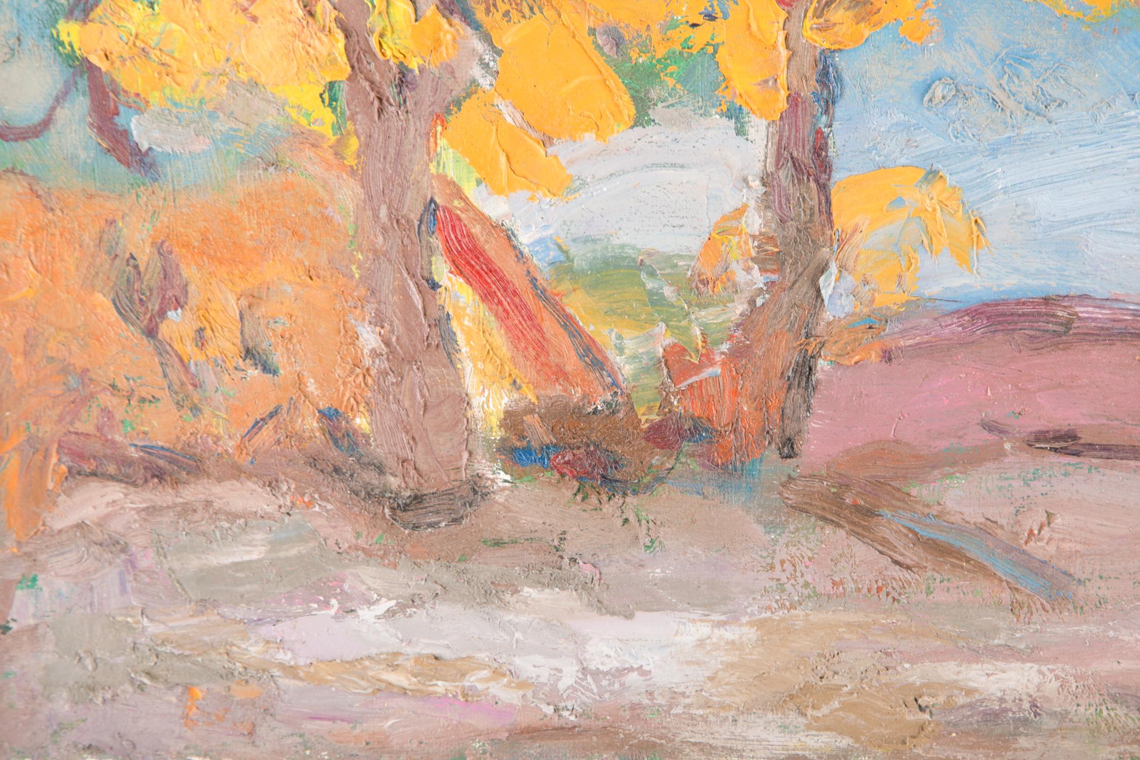 Populus 6 (Braun), Landscape Painting, von Hong Zhi