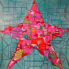 Art contemporain chinois de Hongda - Red Star Shining