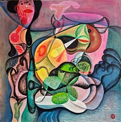 Arte chino contemporáneo de Hongda - Jardín de mujeres