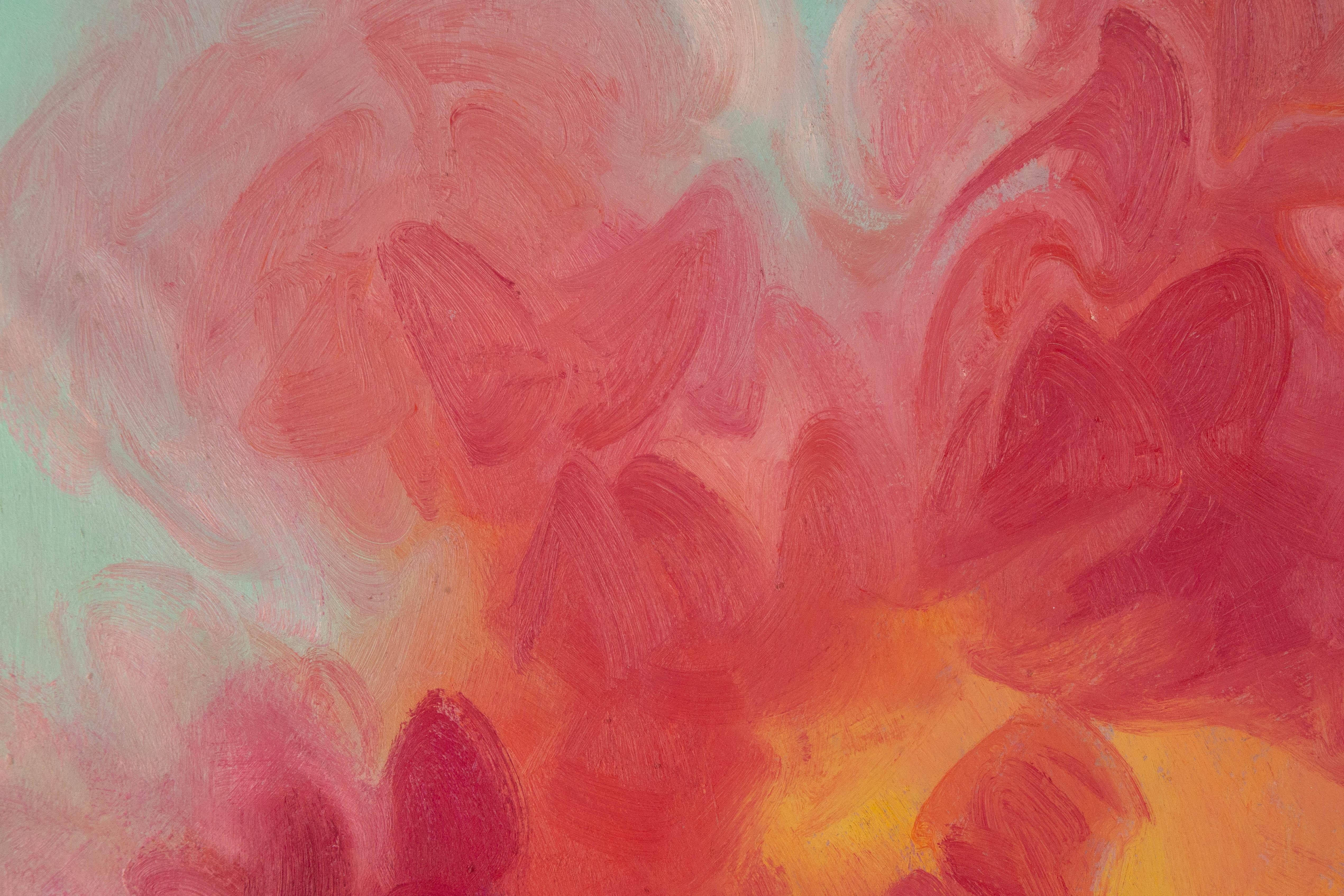 Hongdan Lin Floral Original Oil On Canvas 