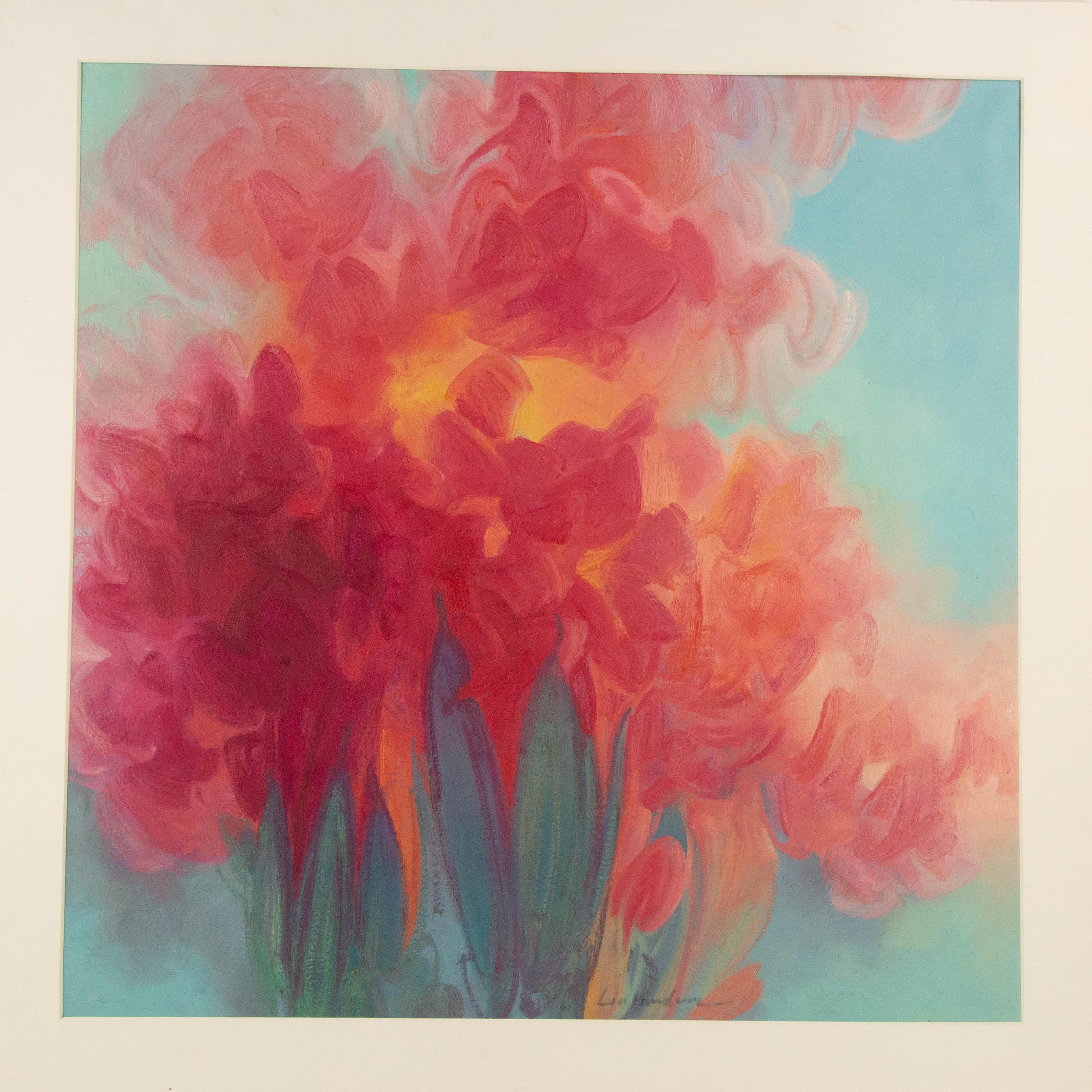 Hongdan Lin Floral Original Oil On Canvas 