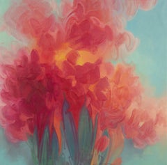Hongdan Lin Óleo Original Floral Sobre Lienzo "Danza"