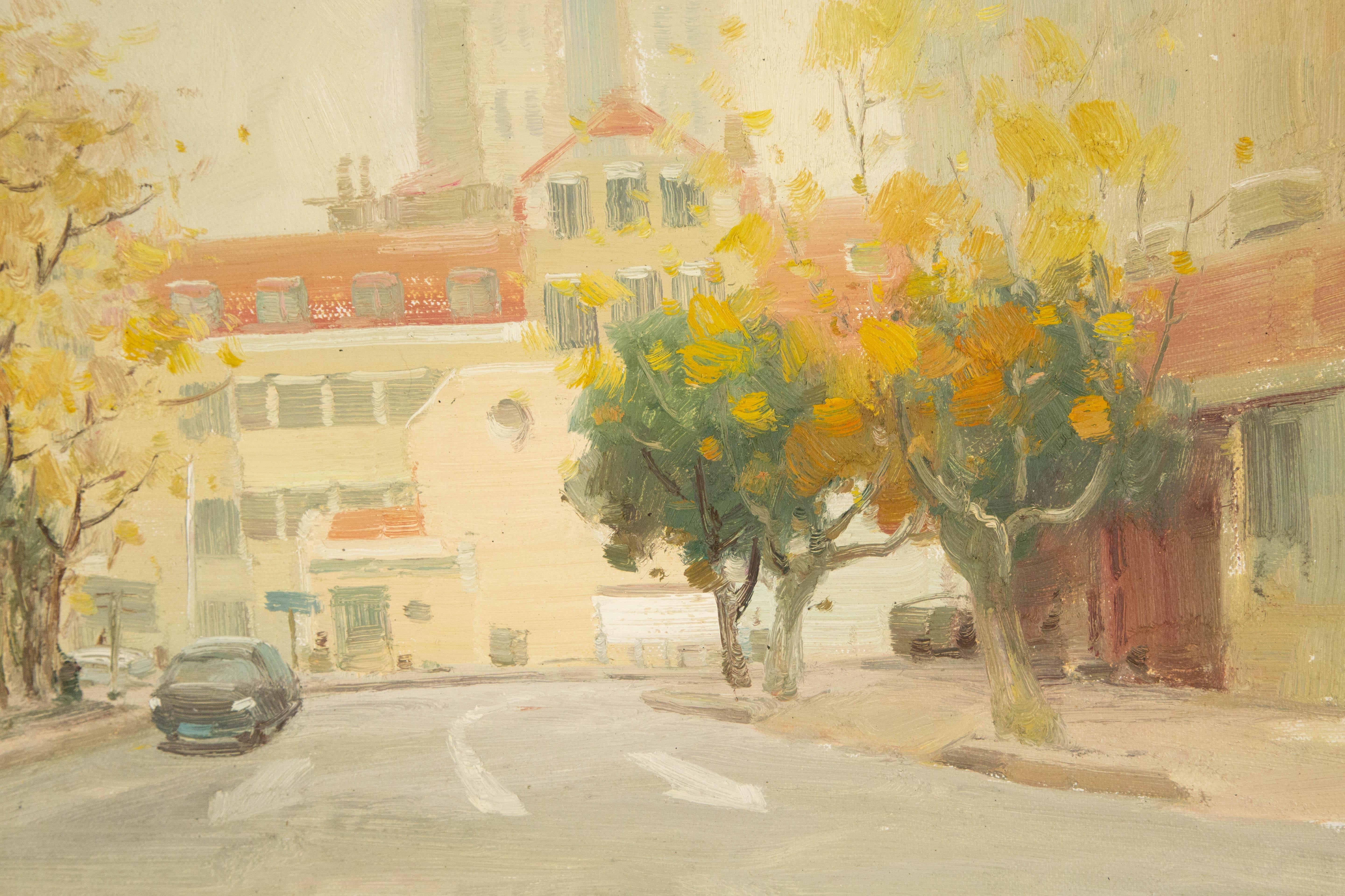Hongdan Lin Paesaggio olio originale su tela 