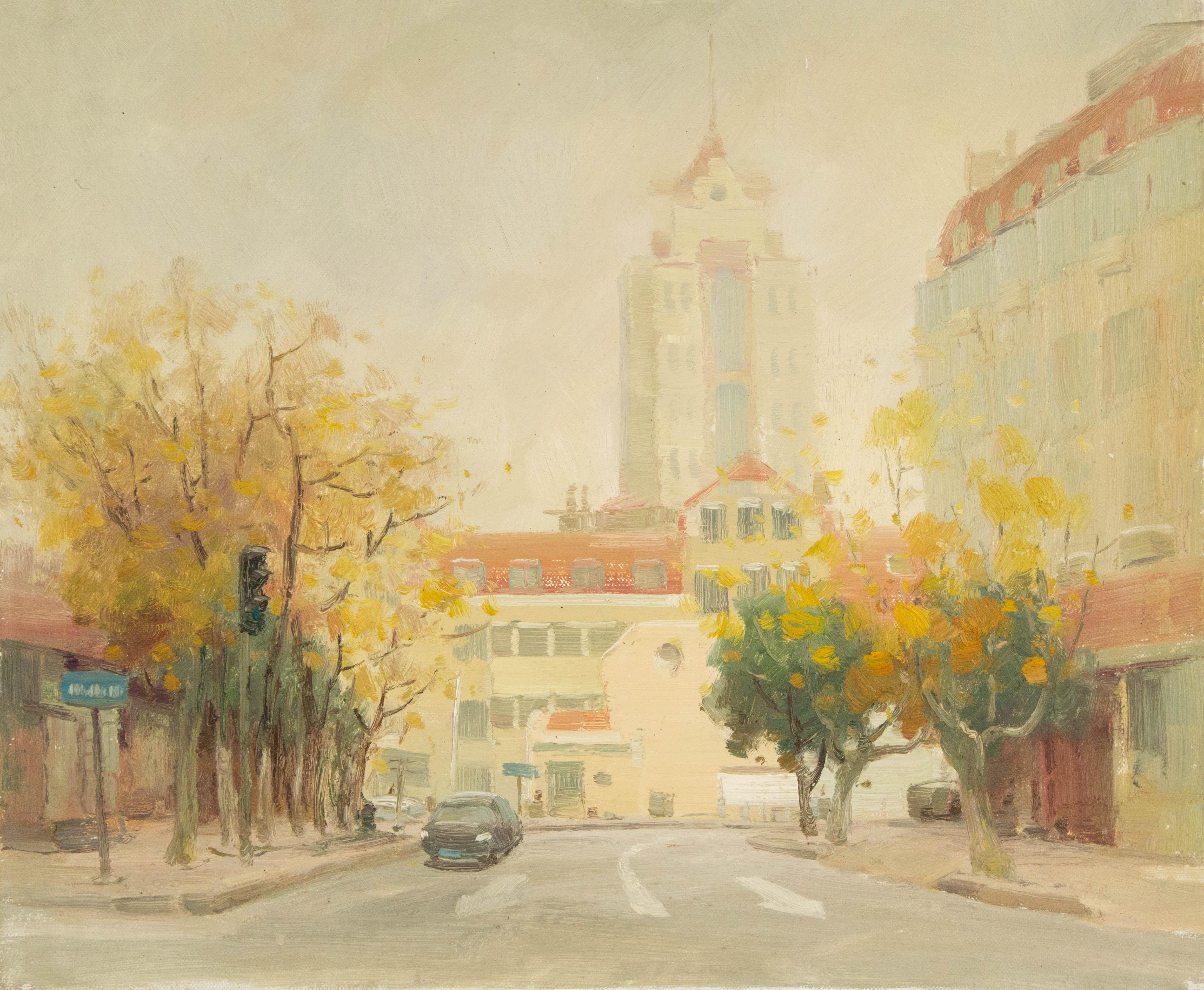  Titolo: Chiesa di Qingdao Serie III
 Medium: Olio su tela
 Dimensioni: 19 x 23 pollici
 Cornice: Possibilità di incorniciatura!
 Condizioni: Il dipinto appare in ottime condizioni.
 Nota: questo quadro non è teso
 Anno: 2000 circa
 Artista: Hongdan