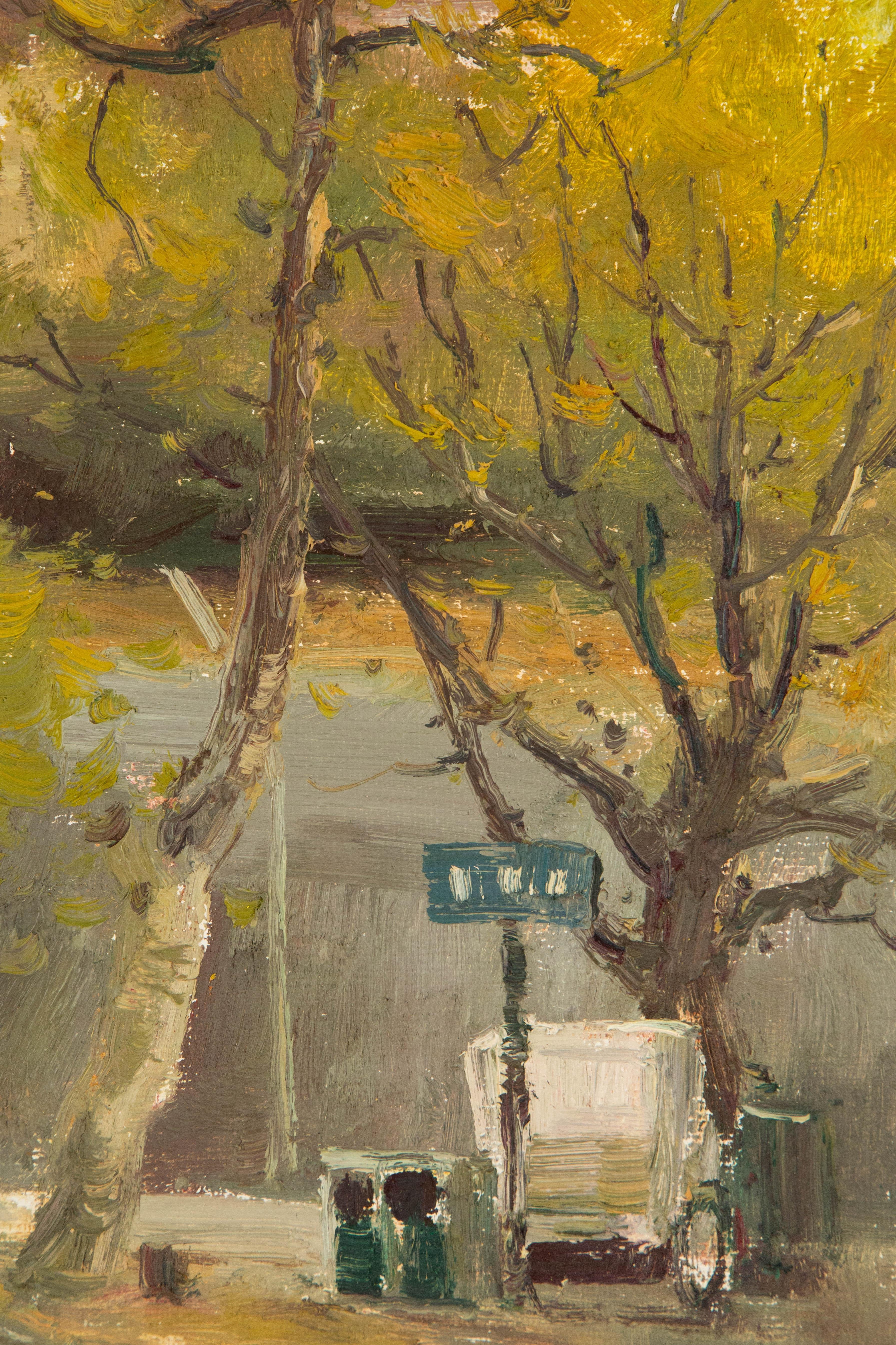 Hongdan Lin Landschaft, Original, Ölgemälde auf Leinwand, „Church in Qingdao Series IV“, Hongdan Lin im Angebot 4