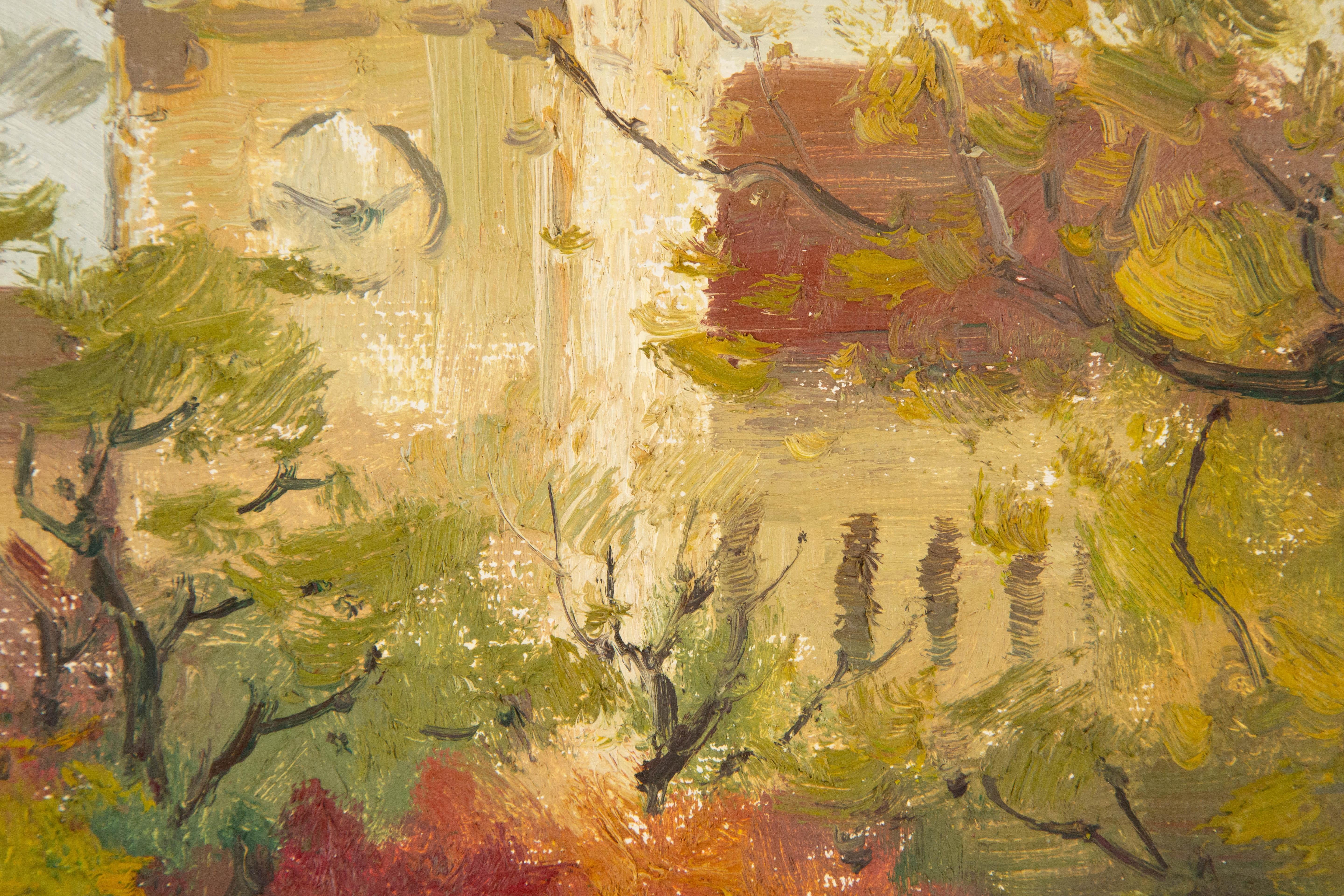 Hongdan Lin Landschaft, Original, Ölgemälde auf Leinwand, „Church in Qingdao Series IV“, Hongdan Lin im Angebot 5