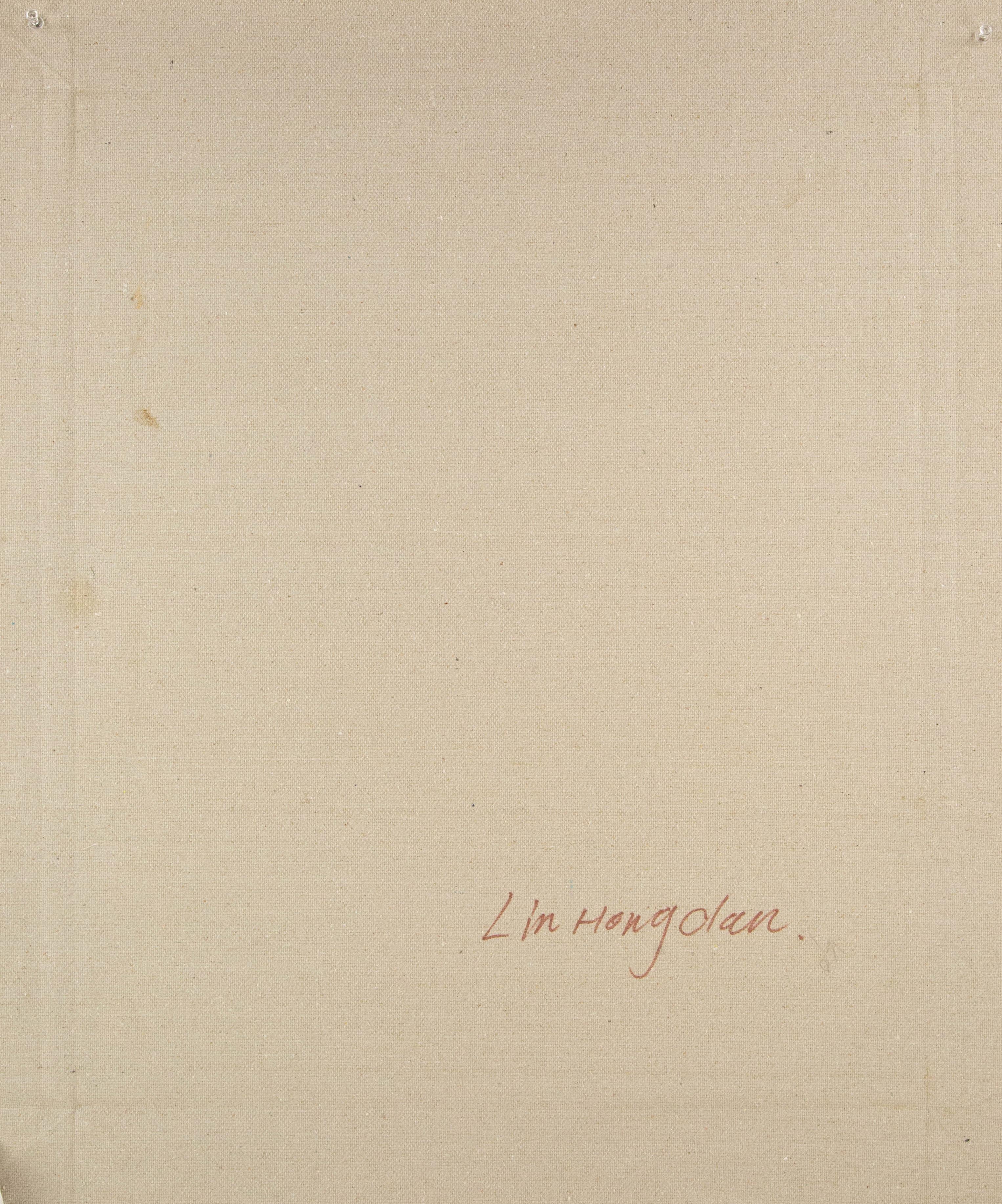 Hongdan Lin Landschaft, Original, Ölgemälde auf Leinwand, „Church in Qingdao Series IV“, Hongdan Lin im Angebot 8