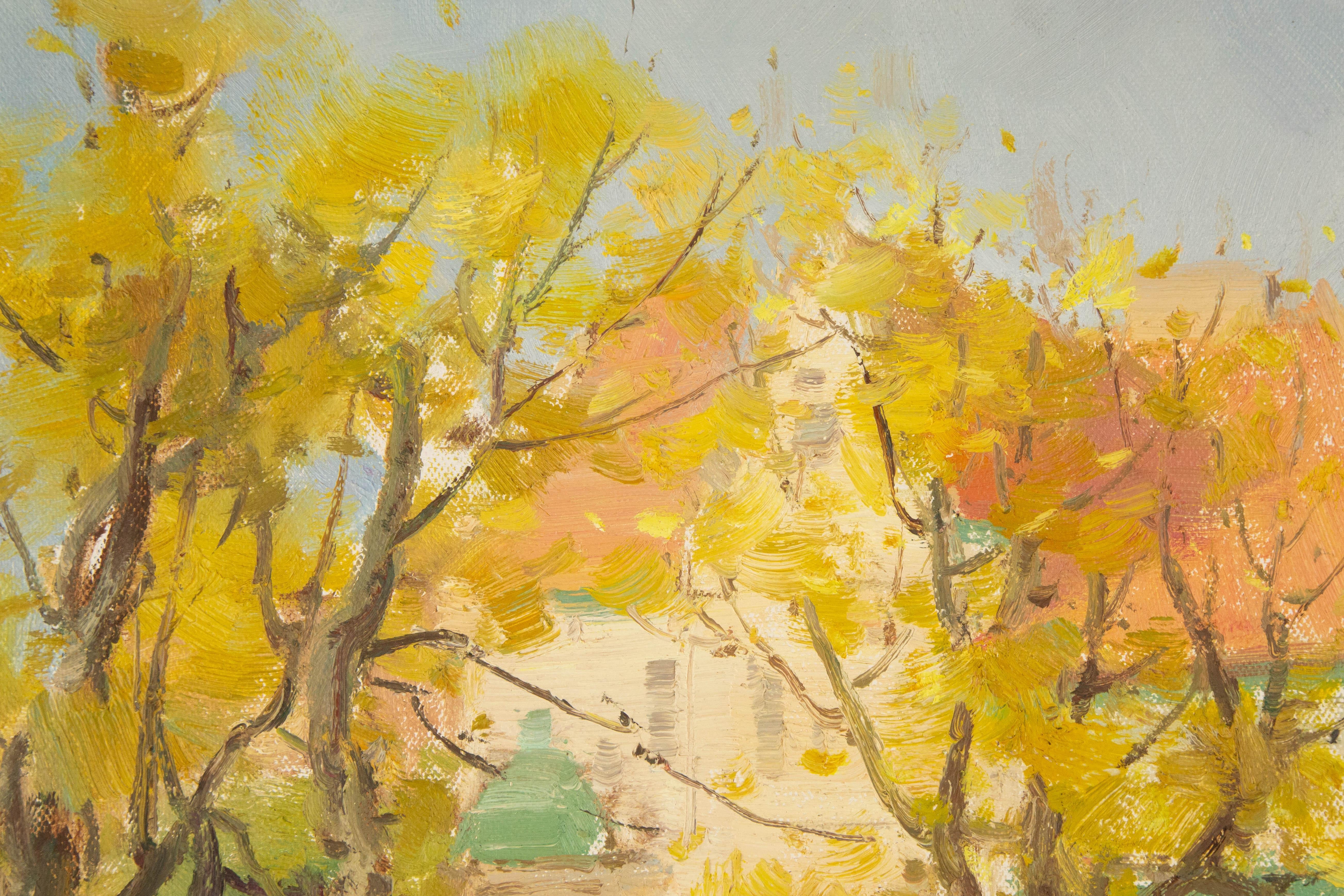 Hongdan Lin Landscape Original Oil On Canvas 