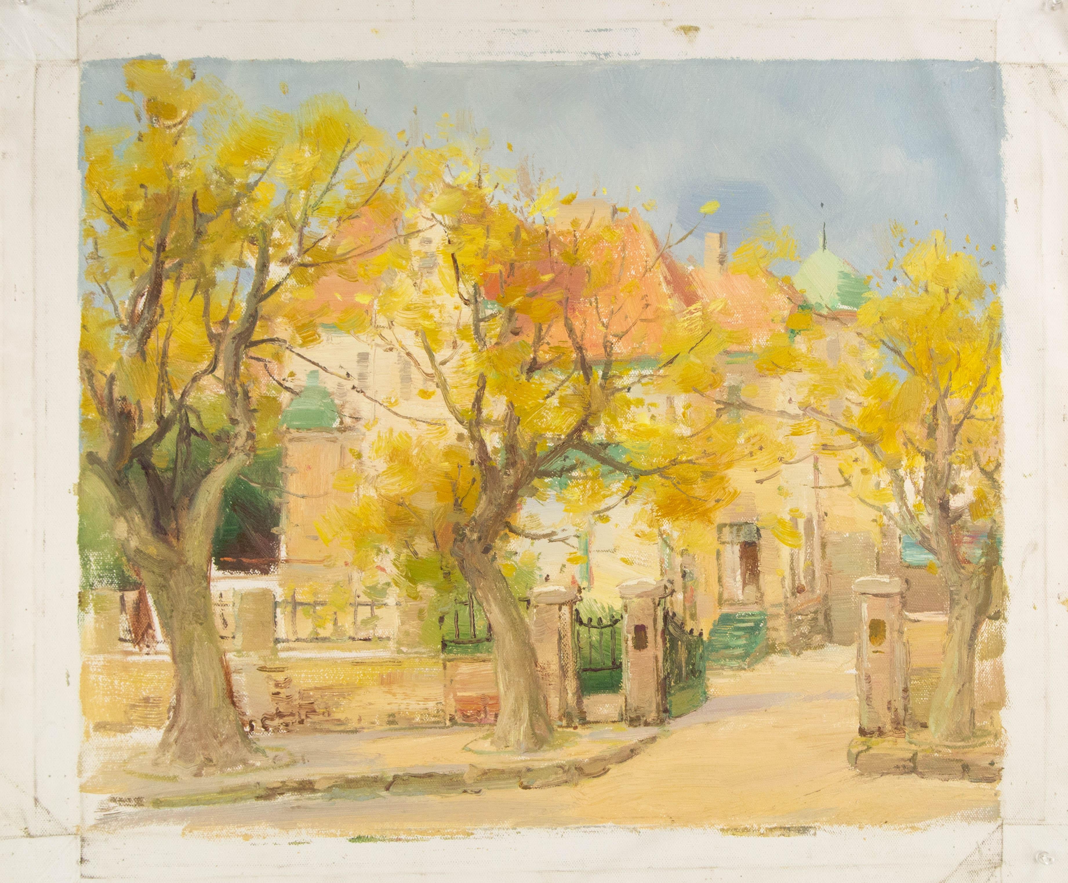 Hongdan Lin Landscape Original Oil On Canvas 