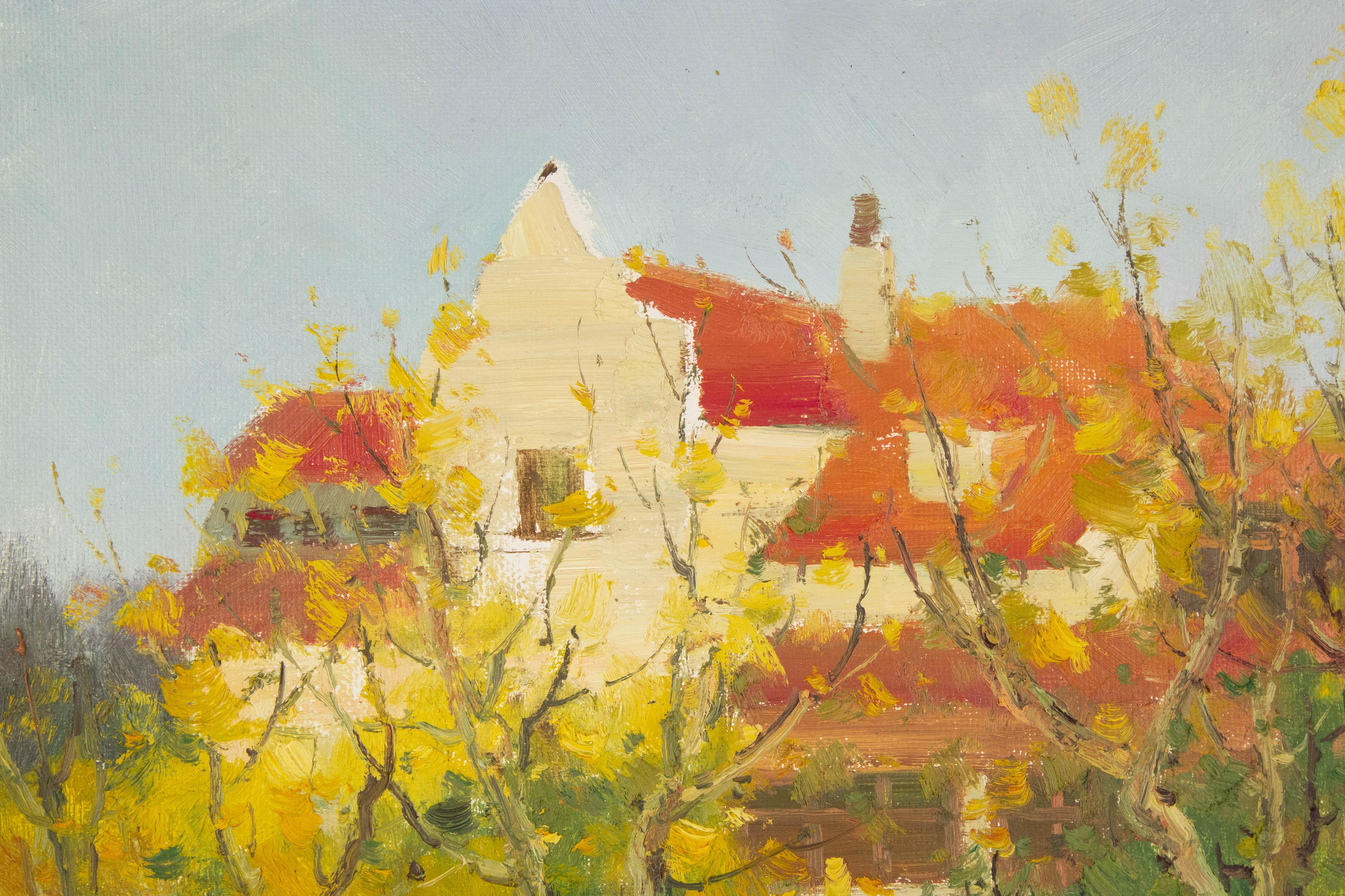 Hongdan Lin Landschaft, Original Ölgemälde auf Leinwand, „Qingdao Serie II“, Hongdan Lin im Angebot 1