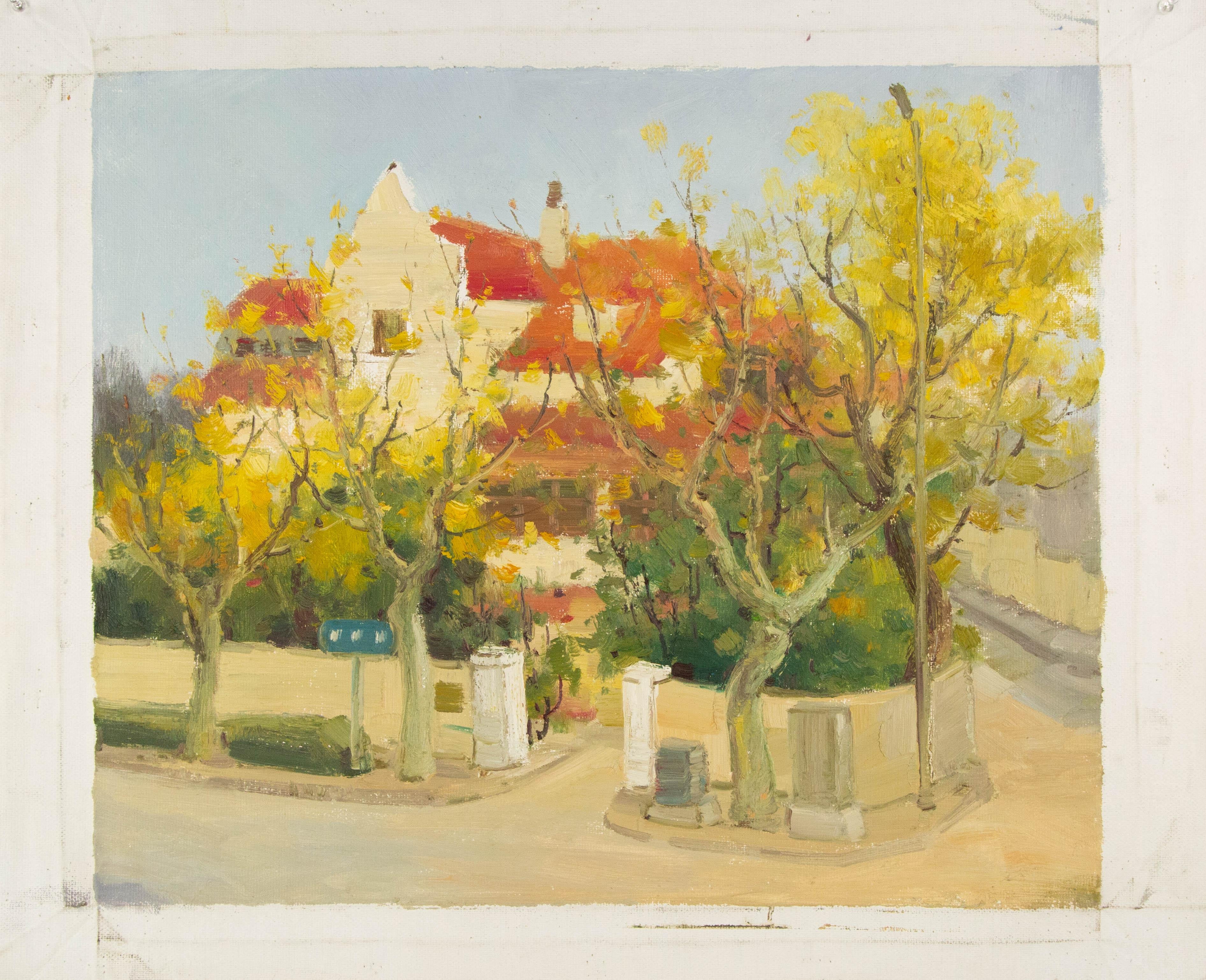 Hongdan Lin Landschaft, Original Ölgemälde auf Leinwand, „Qingdao Serie II“, Hongdan Lin im Angebot 6