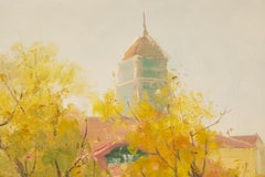 Hongdan Lin Paisaje Original Óleo Sobre Lienzo "Serie Qingdao III"