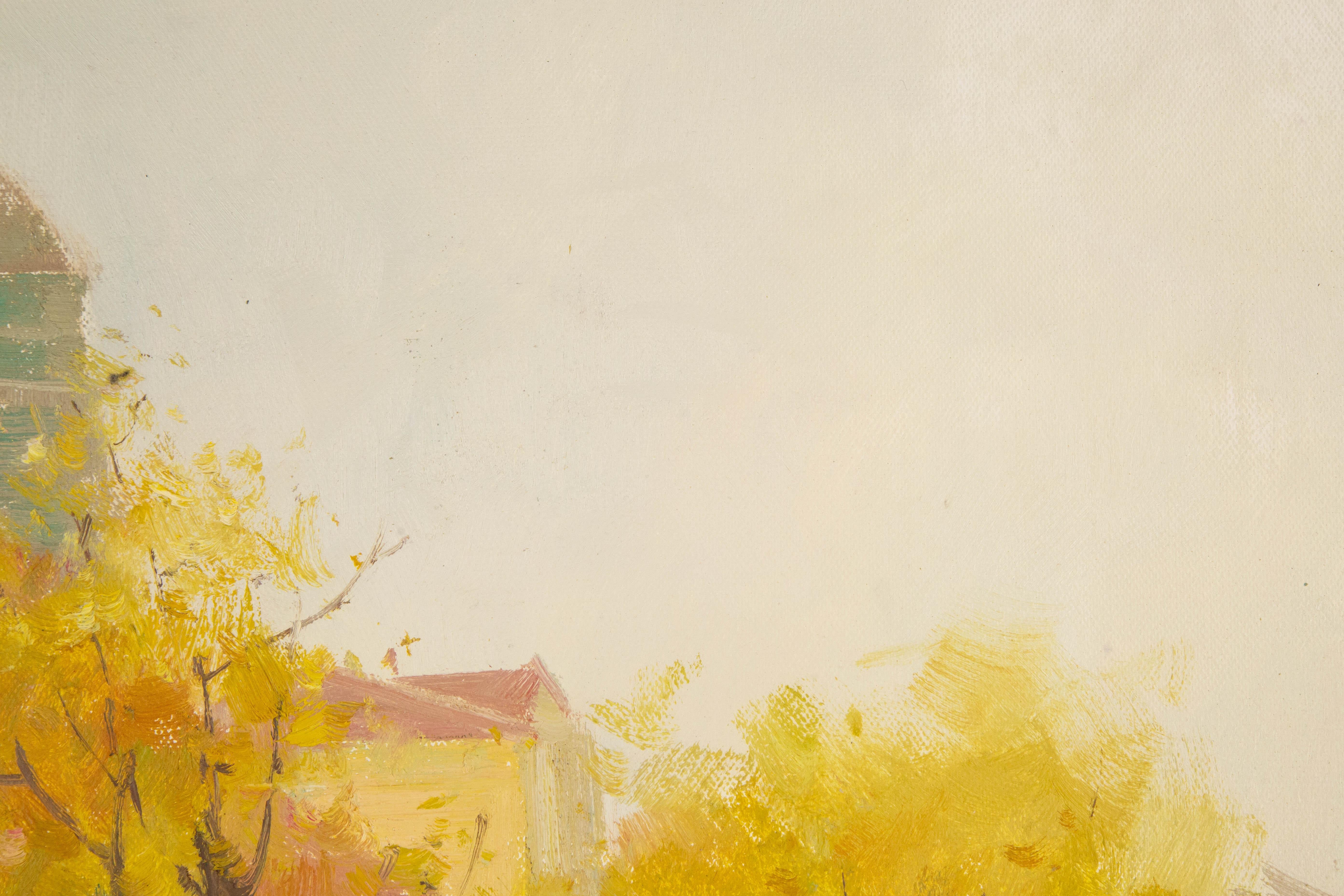 Hongdan Lin Landschaft, Original Ölgemälde auf Leinwand, „Qingdao Serie III“, Hongdan Lin im Angebot 3
