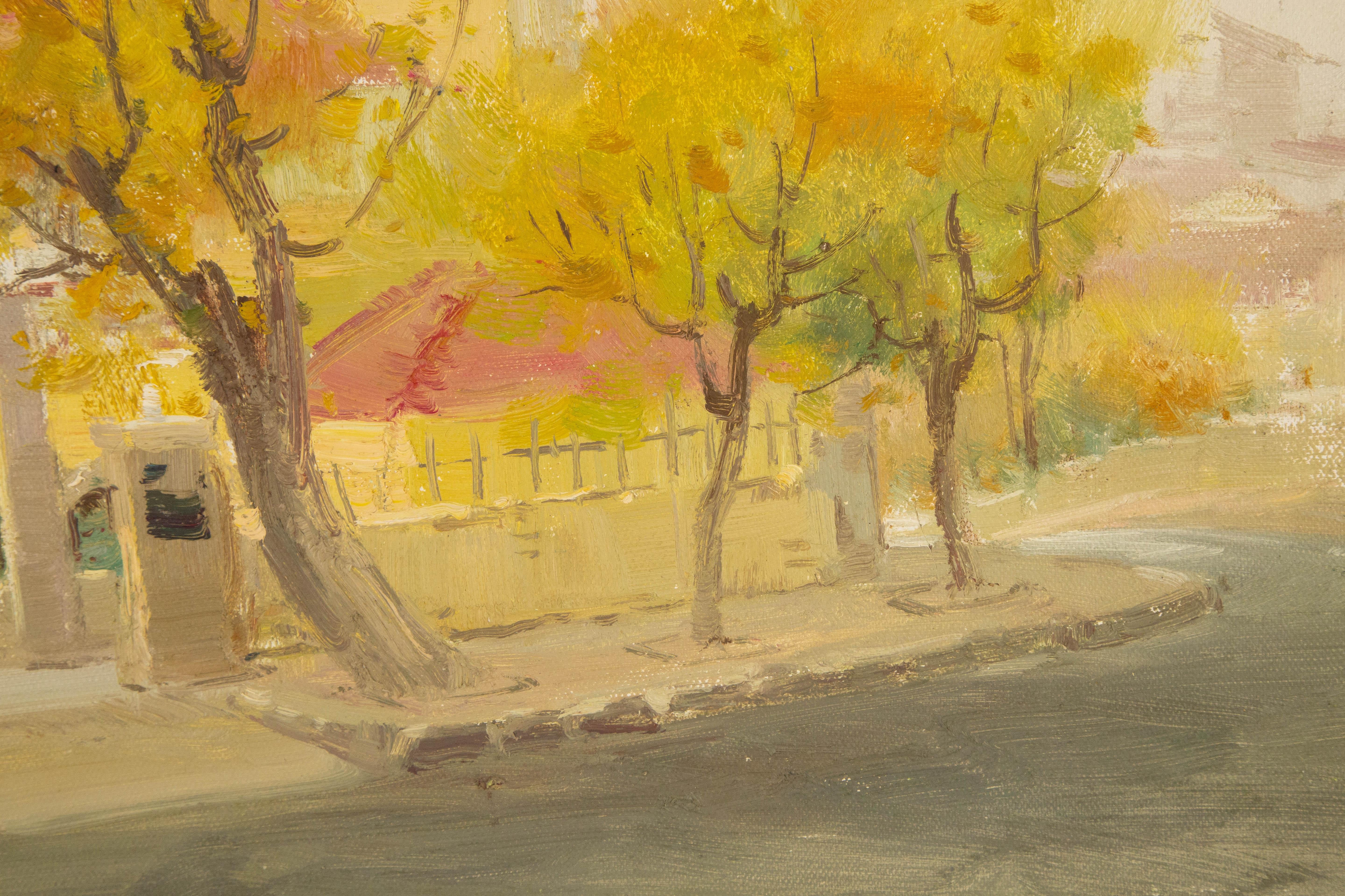 Hongdan Lin Landschaft, Original Ölgemälde auf Leinwand, „Qingdao Serie III“, Hongdan Lin im Angebot 4