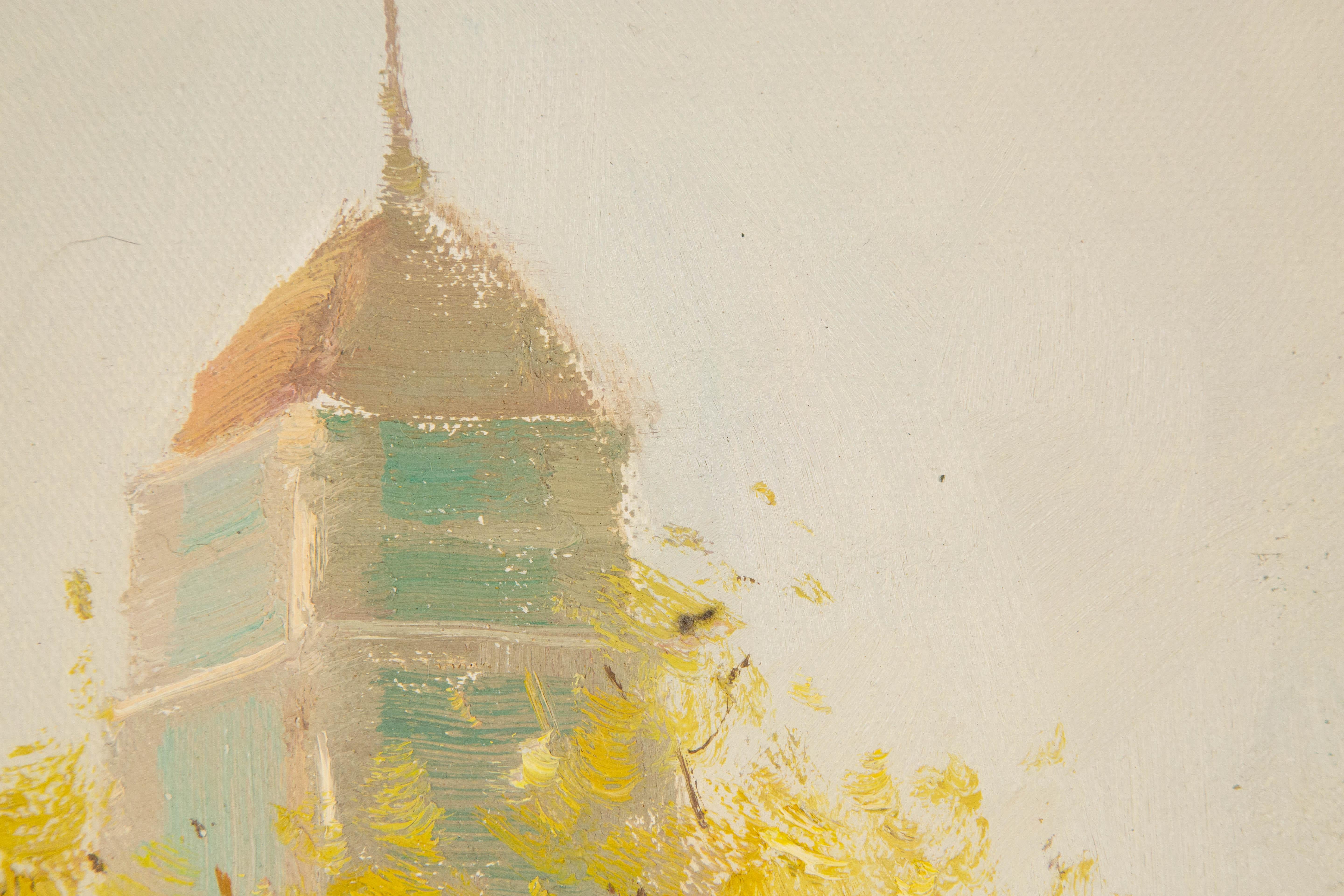 Hongdan Lin Landschaft, Original Ölgemälde auf Leinwand, „Qingdao Serie III“, Hongdan Lin im Angebot 5