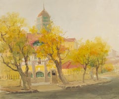 Hongdan Lin Landscape Original Oil On Canvas "Qingdao Series III"