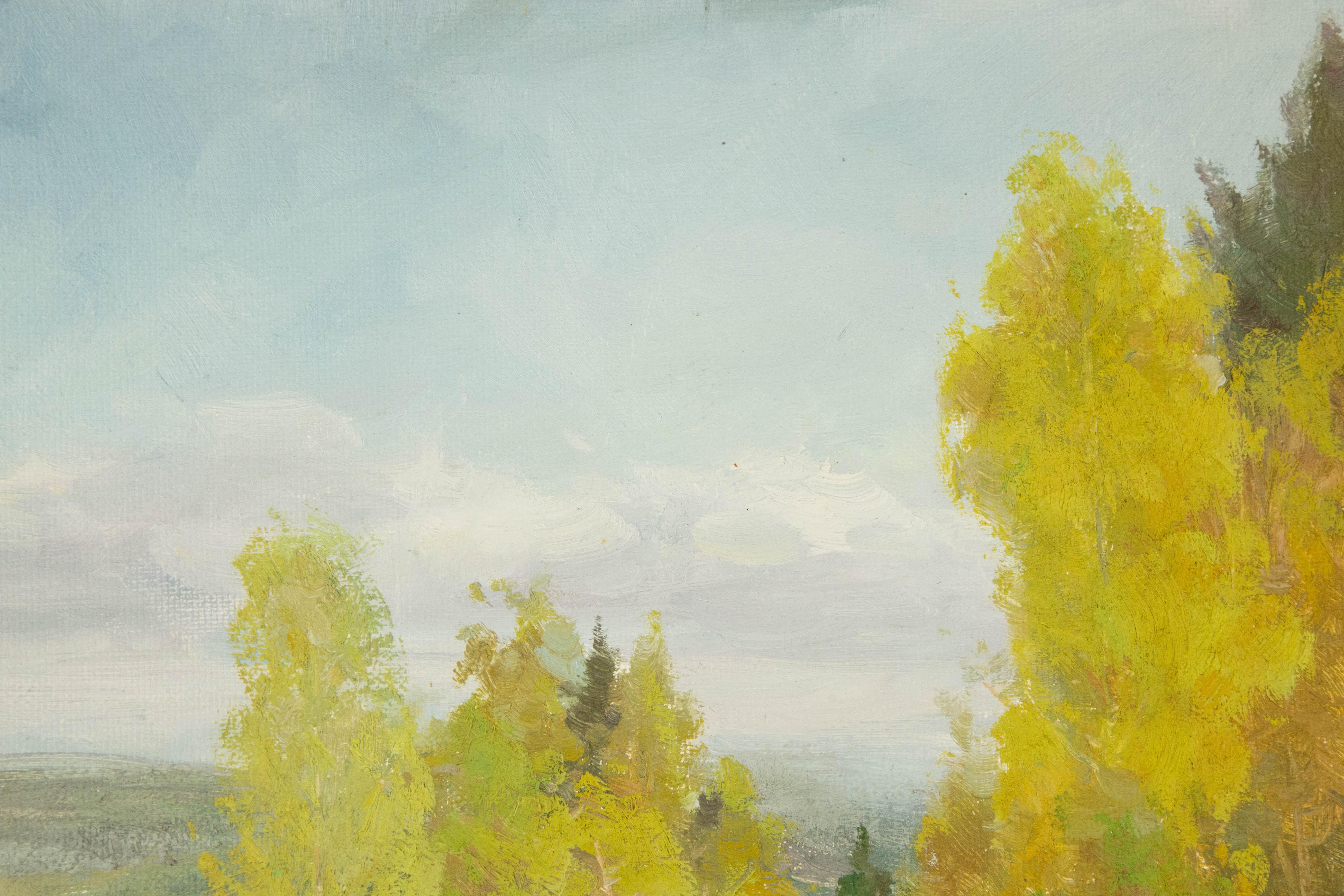 Hongdan Lin Paisaje Original Óleo Sobre Lienzo 