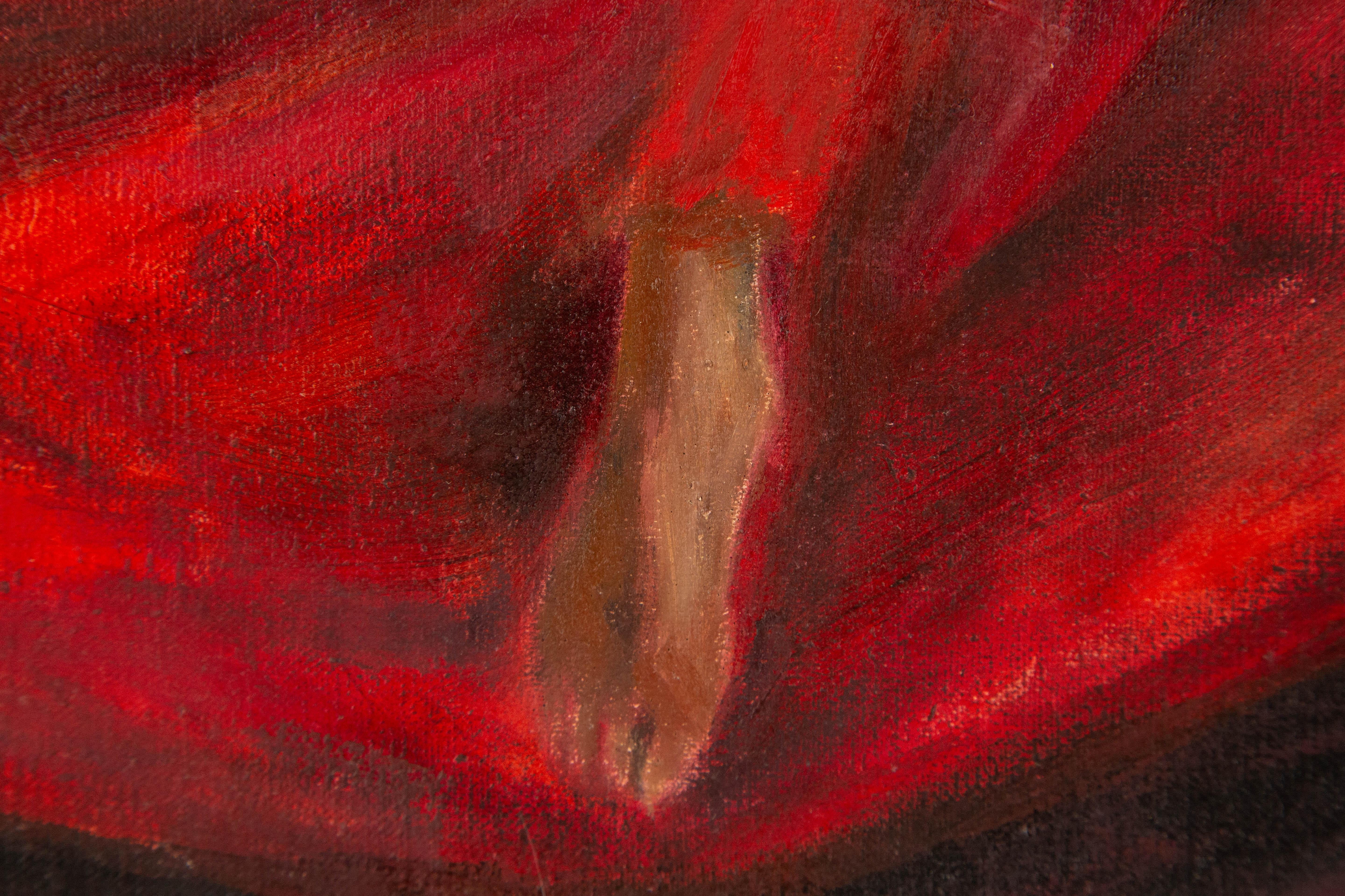 Ritratto di Hongsheng Wang Olio originale su tela 