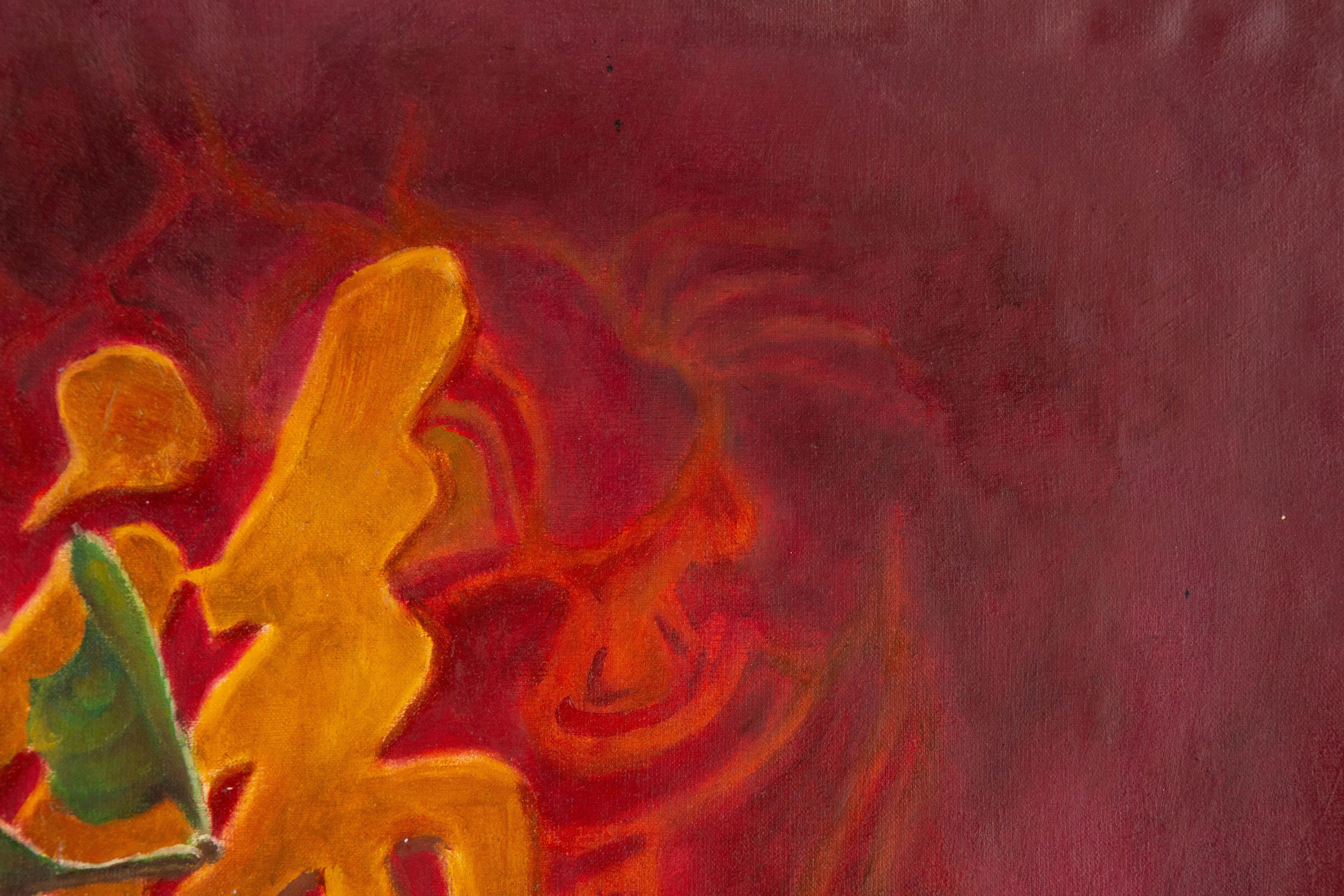 Hongsheng Wang Stillleben, Original, Öl auf Leinwand, „Happiness“ im Angebot 3