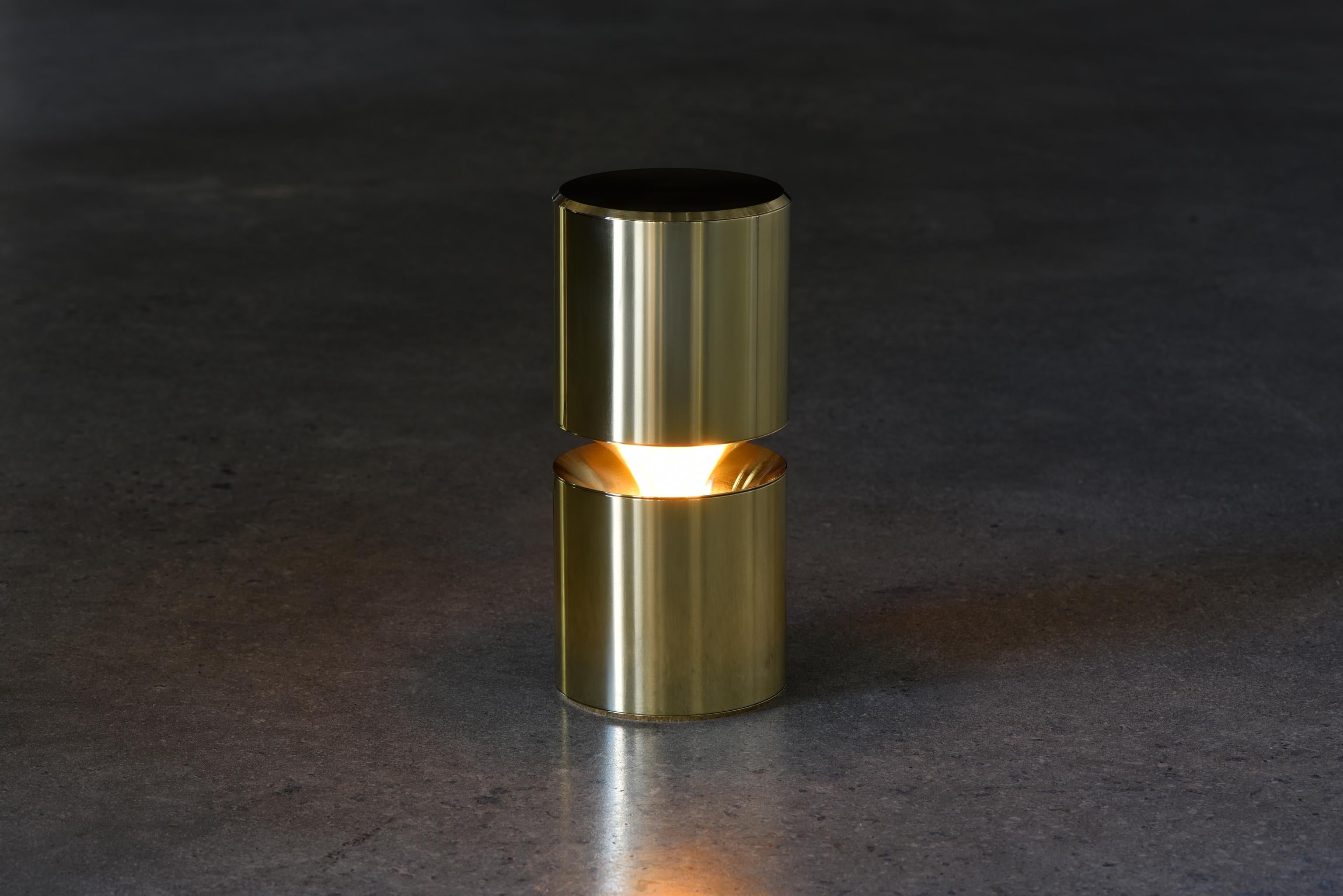 Honne by Callum Campbell
Objects for self collection
Signed and numbered
Dimensions: W 9.5 x H 19- 25 cm 
Materials: Brass, LED
Finish: Polished
Note: 220-240w Australian electrical transformer provided

It is at times difficult to understand,