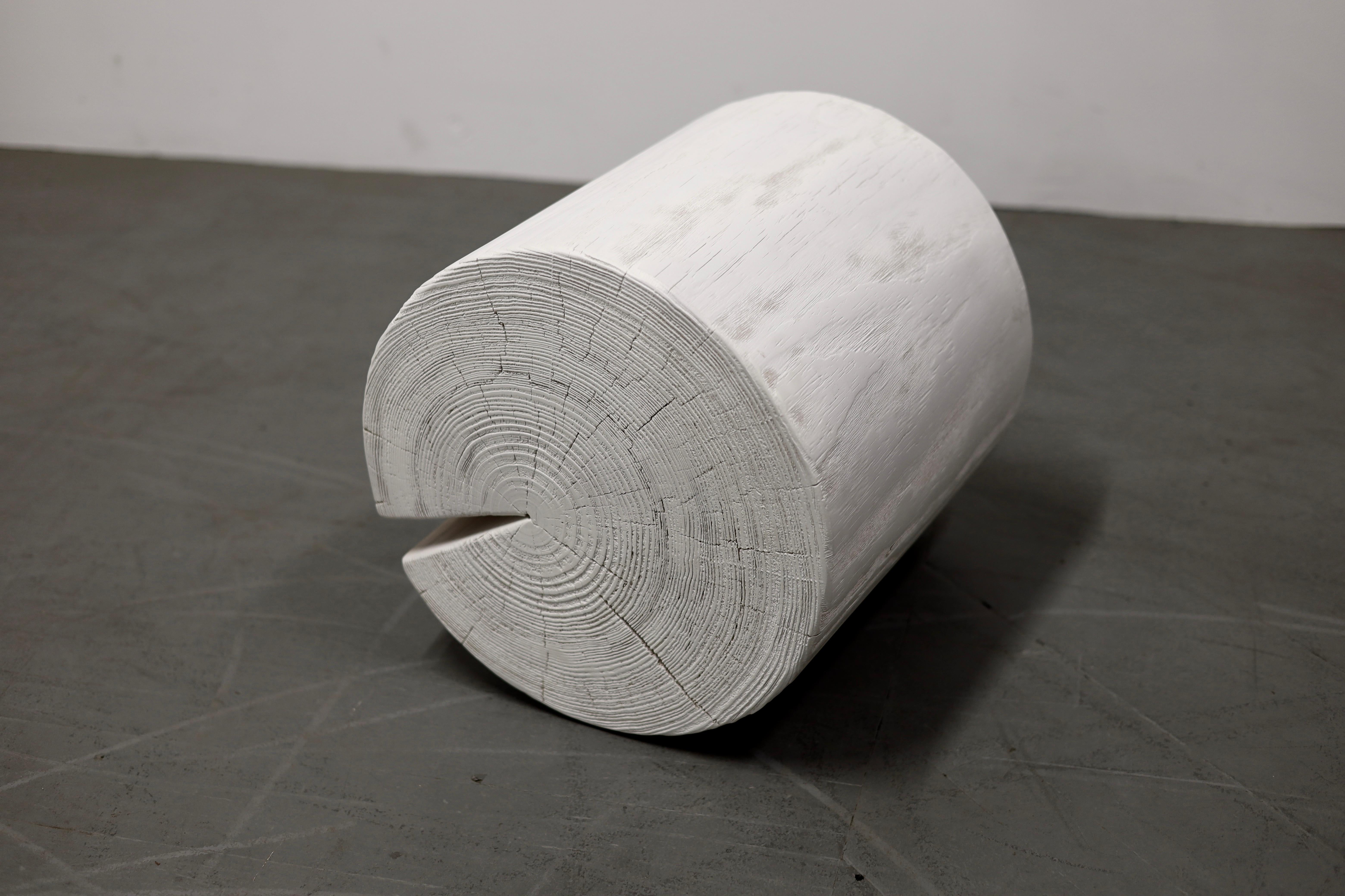 Modern Hono Stool, White Washed For Sale