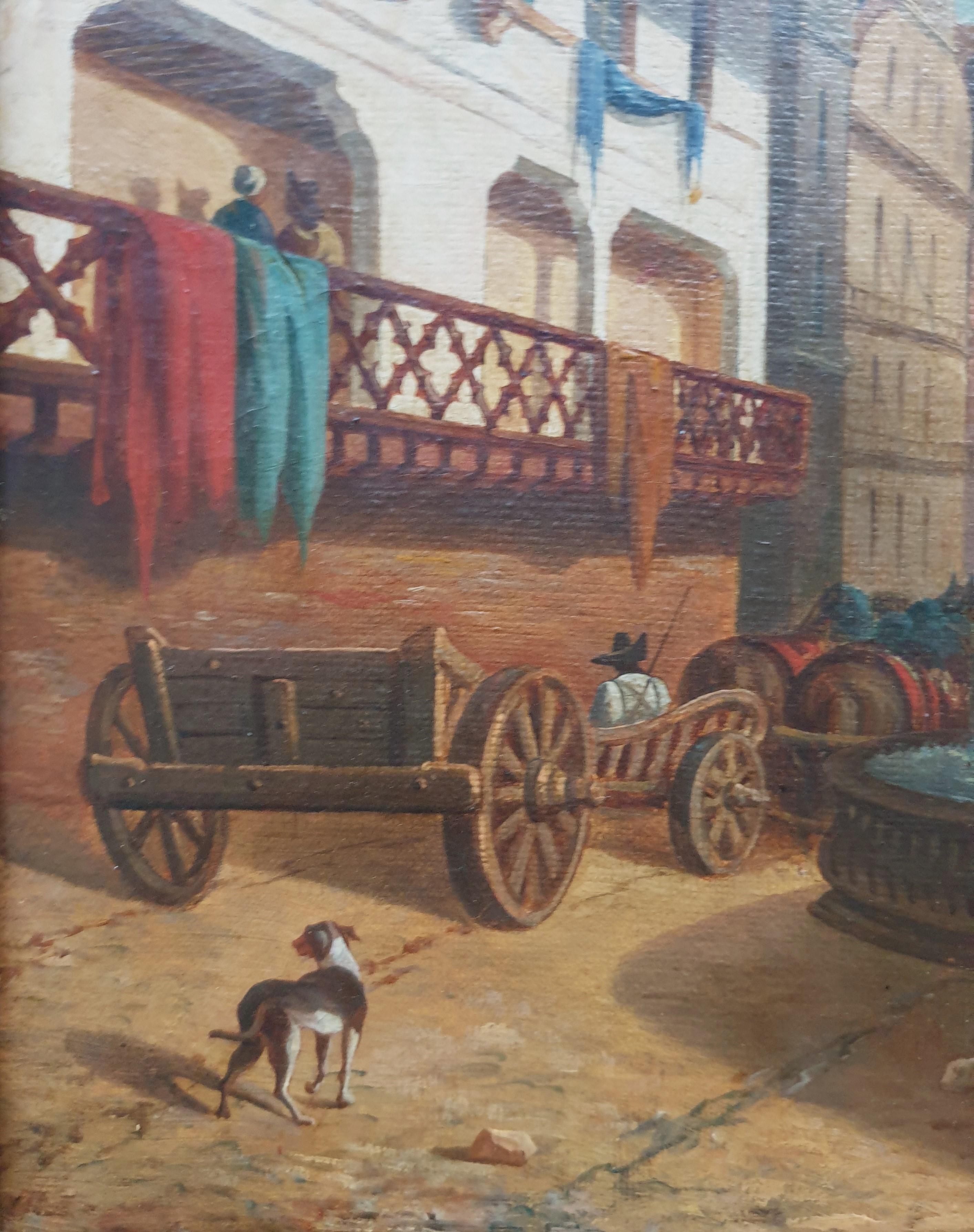 Honoré BARMONT Parigi, 1810 - Parigi, 1851 Olio su tela 36 x 25 cm (48 x 38 cm con la cornice) Firmato e datato in basso a destra 