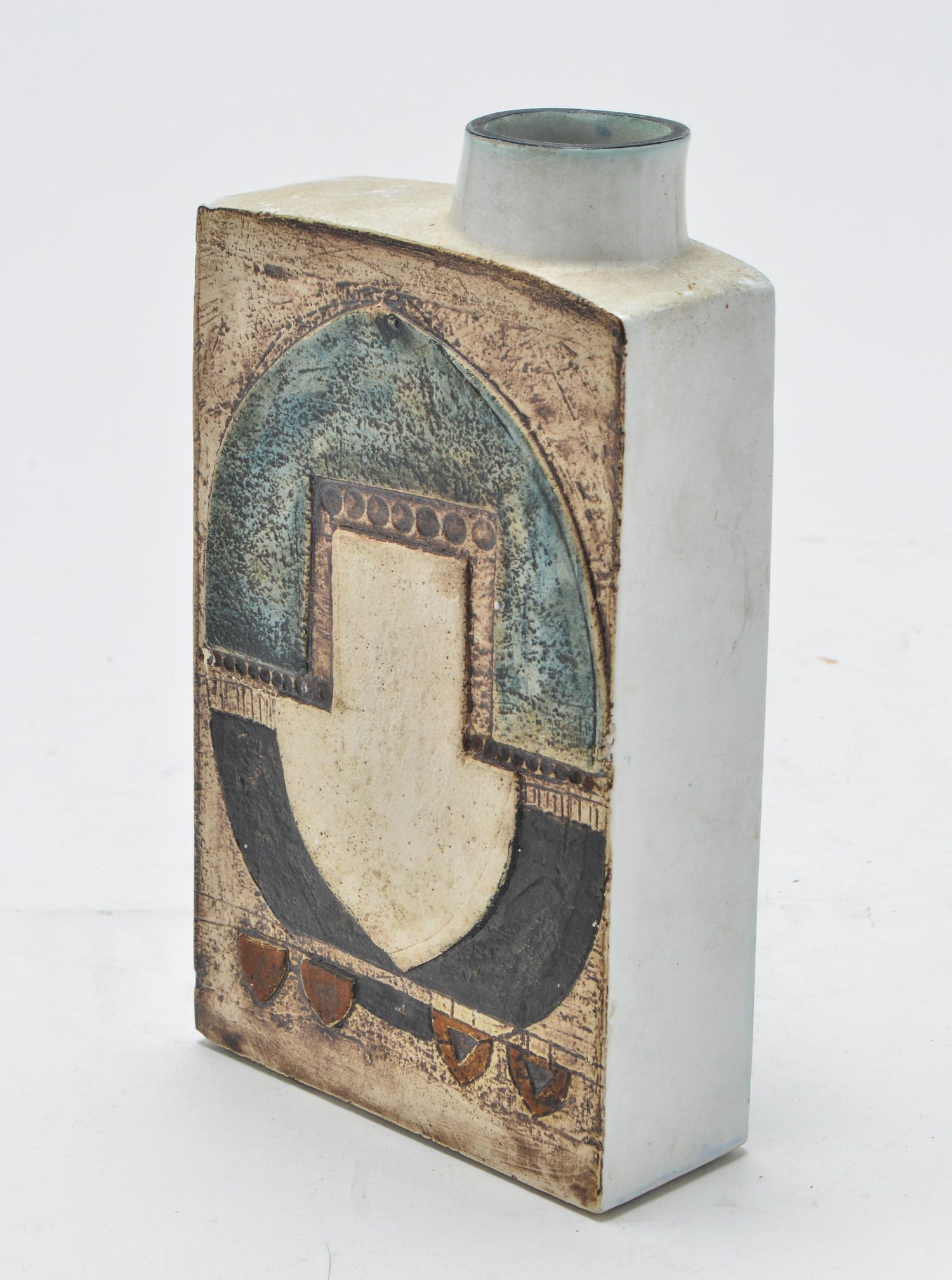 Honor Curtis For Troika St Ives Midcentury Pottery Chimney Vase