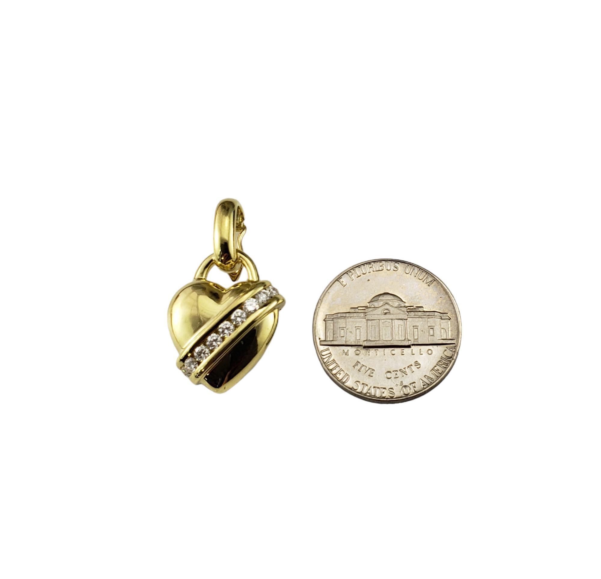 Honora 18 Karat Gelbgold und Diamant-Herz-Anhänger/Verstärker #17532 Damen