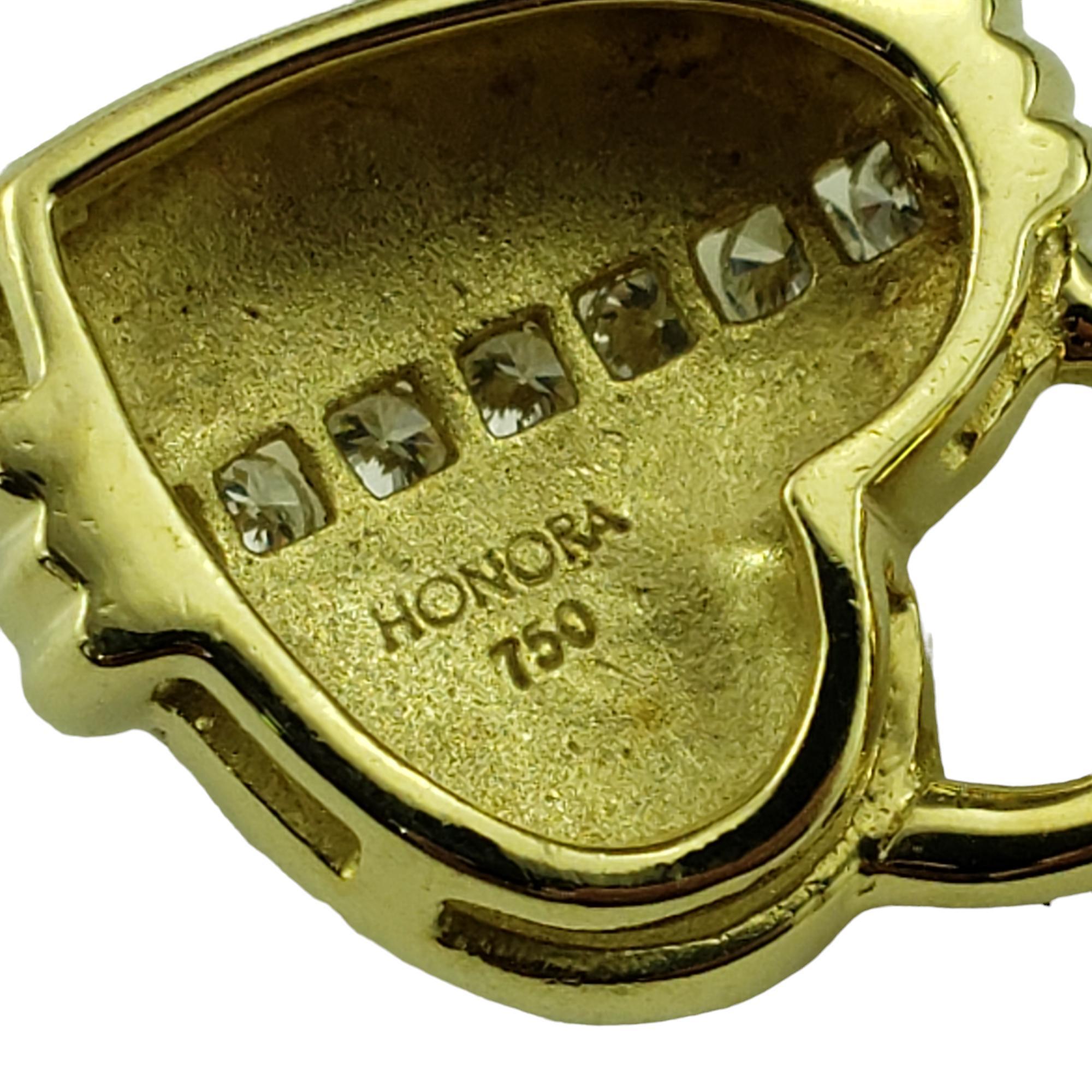Honora 18 Karat Gelbgold und Diamant-Herz-Anhänger/Verstärker #17532 1