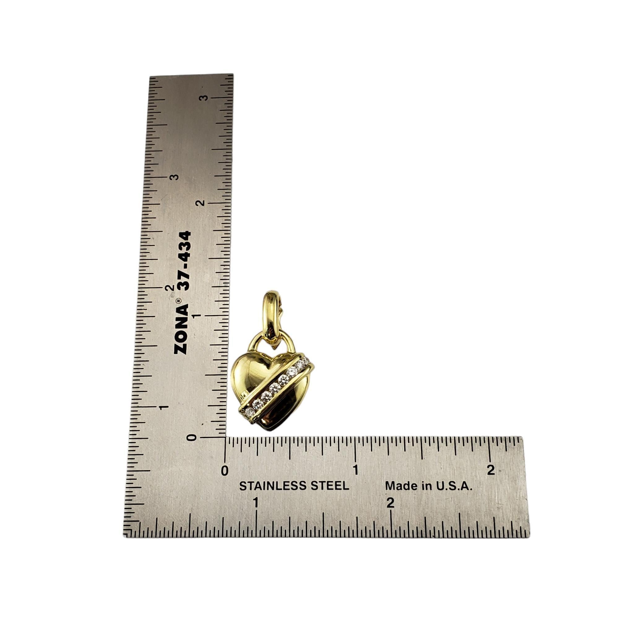 Honora 18 Karat Gelbgold und Diamant-Herz-Anhänger/Verstärker #17532 2