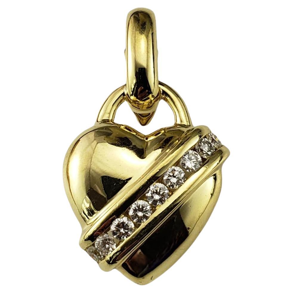 Honora 18 Karat Yellow Gold and Diamond Heart Pendant/Enhancer #17532