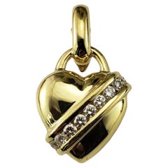 Honora 18 Karat Gelbgold und Diamant-Herz-Anhänger/-Verschönerer #21771